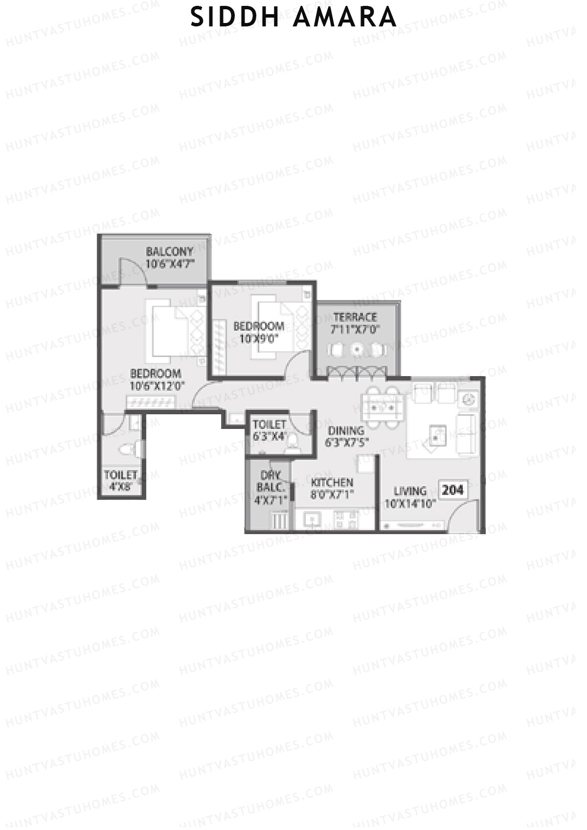 Siddh Amara Tower A Unit 4 Floor Plan