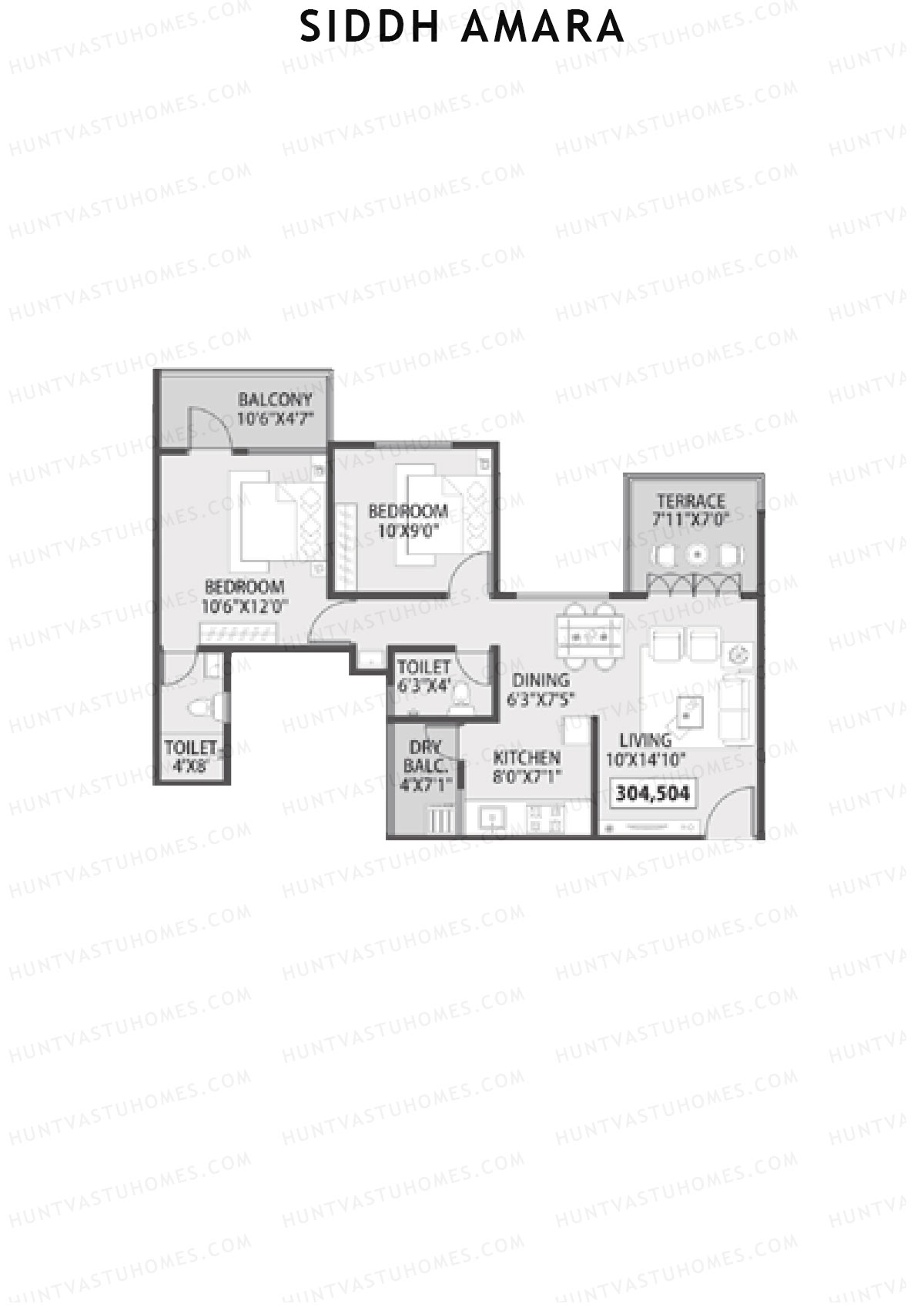 Siddh Amara Tower A Unit 4 Floor Plan