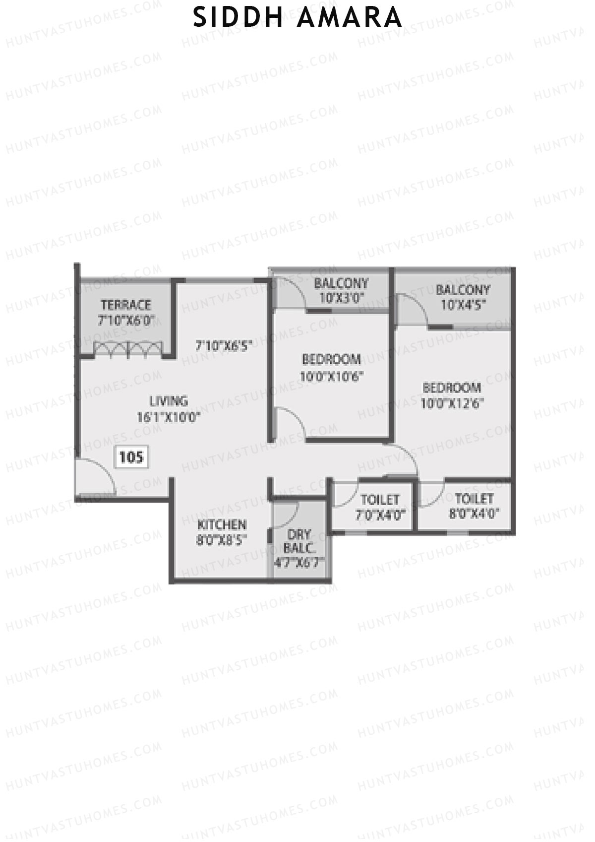 Siddh Amara Tower A Unit 5 Floor Plan