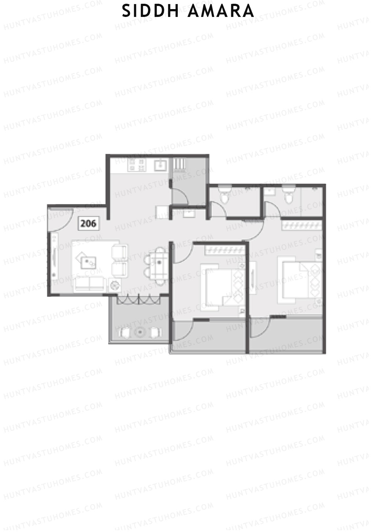 Siddh Amara Tower A Unit 6 Floor Plan