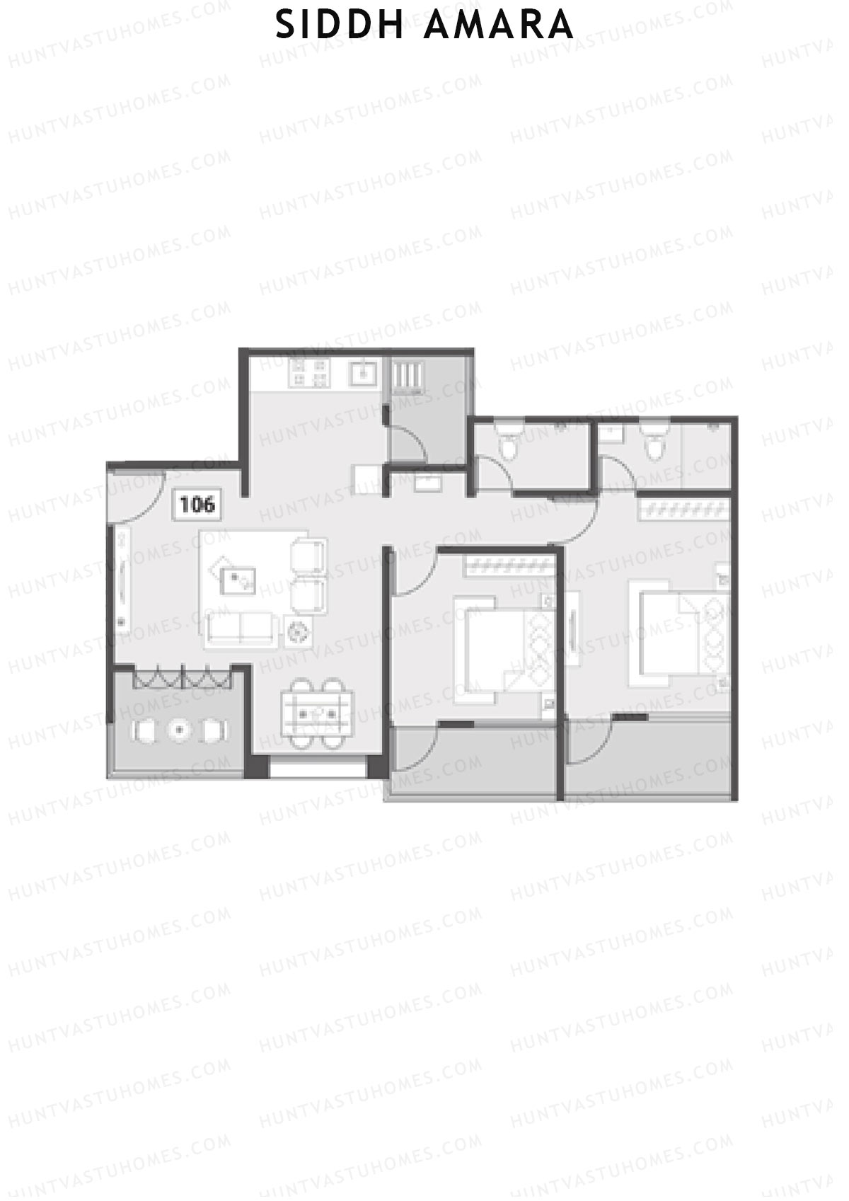 Siddh Amara Tower A Unit 6 Floor Plan