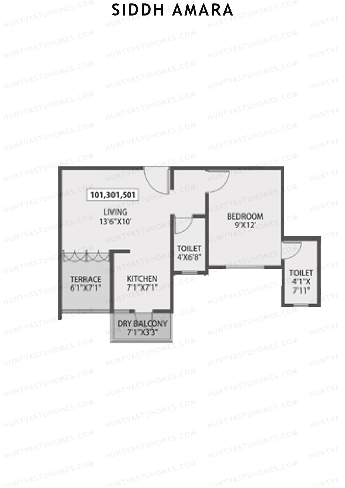 Siddh Amara Tower B Unit 1 Floor Plan