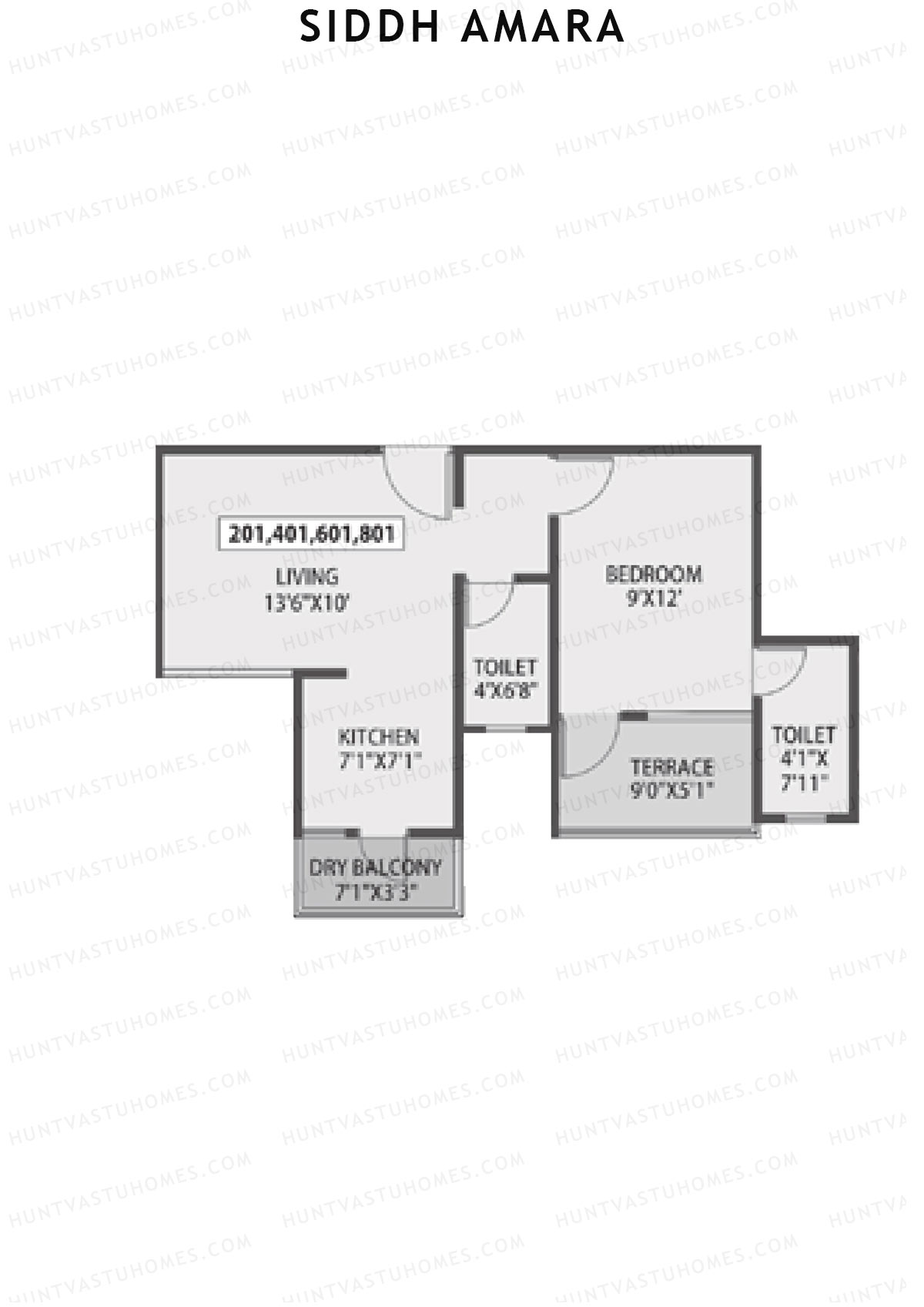 Siddh Amara Tower B Unit 1 Floor Plan