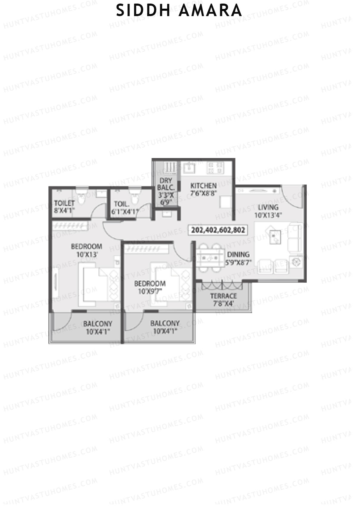 Siddh Amara Tower B Unit 2 Floor Plan