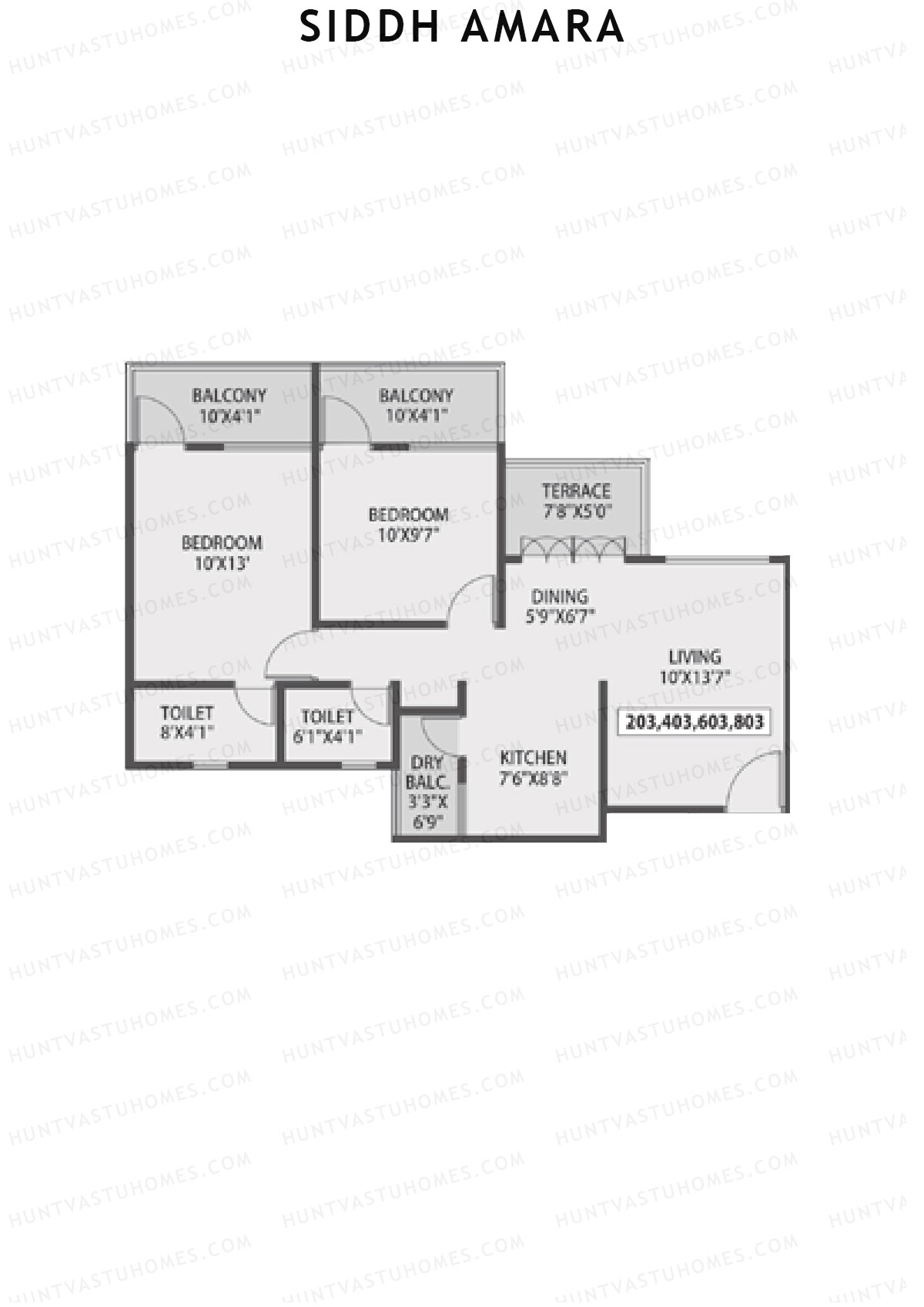 Siddh Amara Tower B Unit 3 Floor Plan