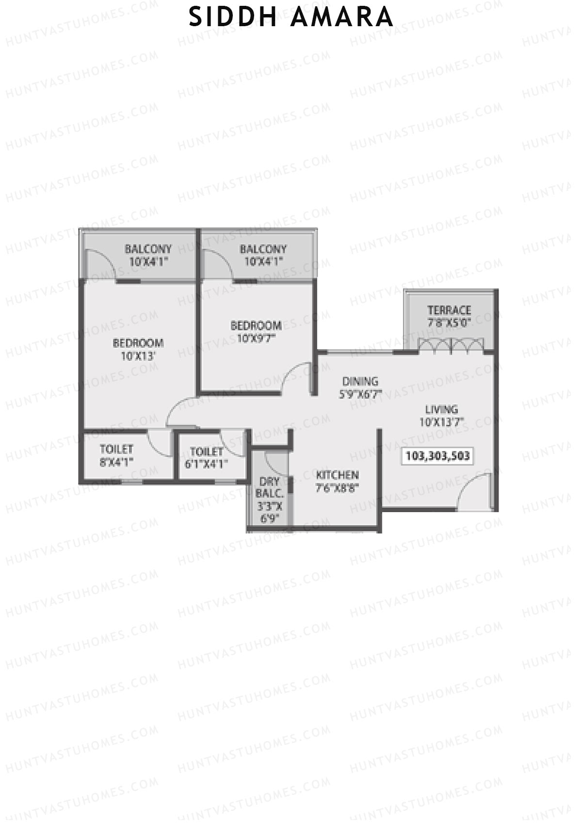 Siddh Amara Tower B Unit 3 Floor Plan