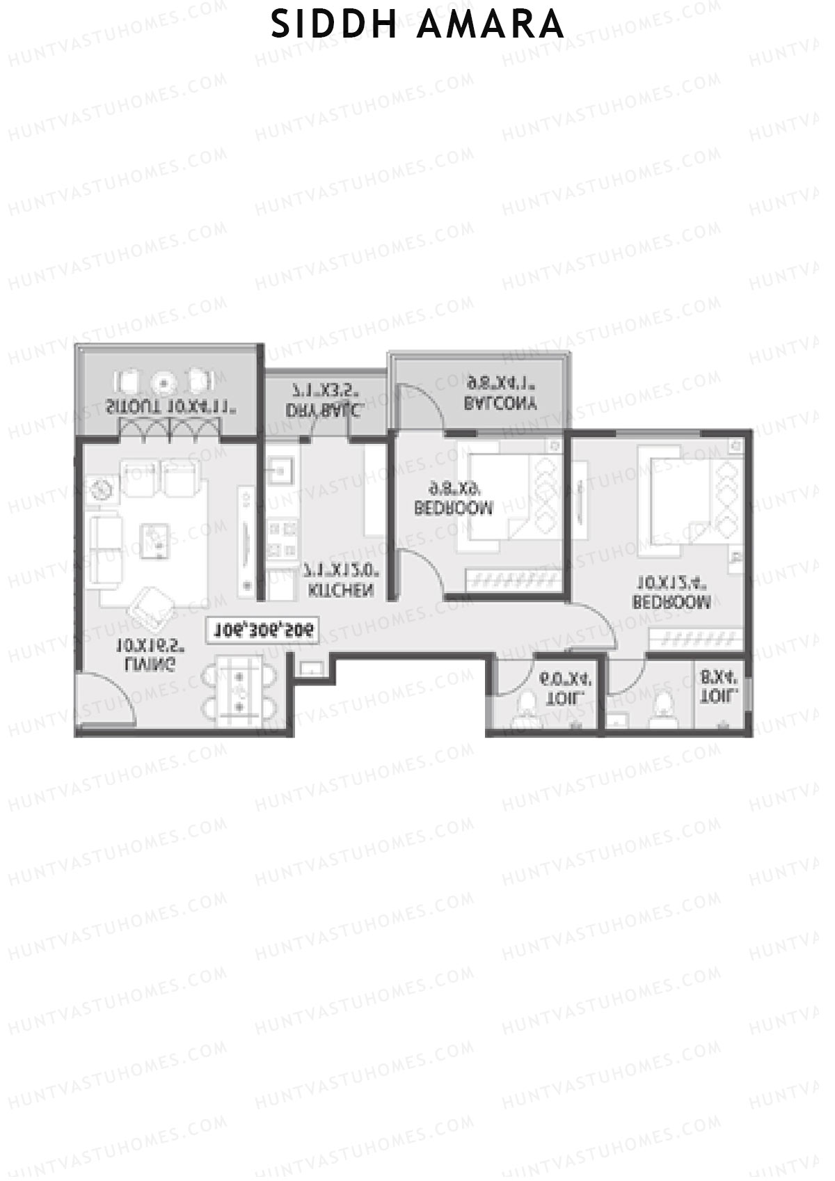 Siddh Amara Tower B Unit 5 Floor Plan