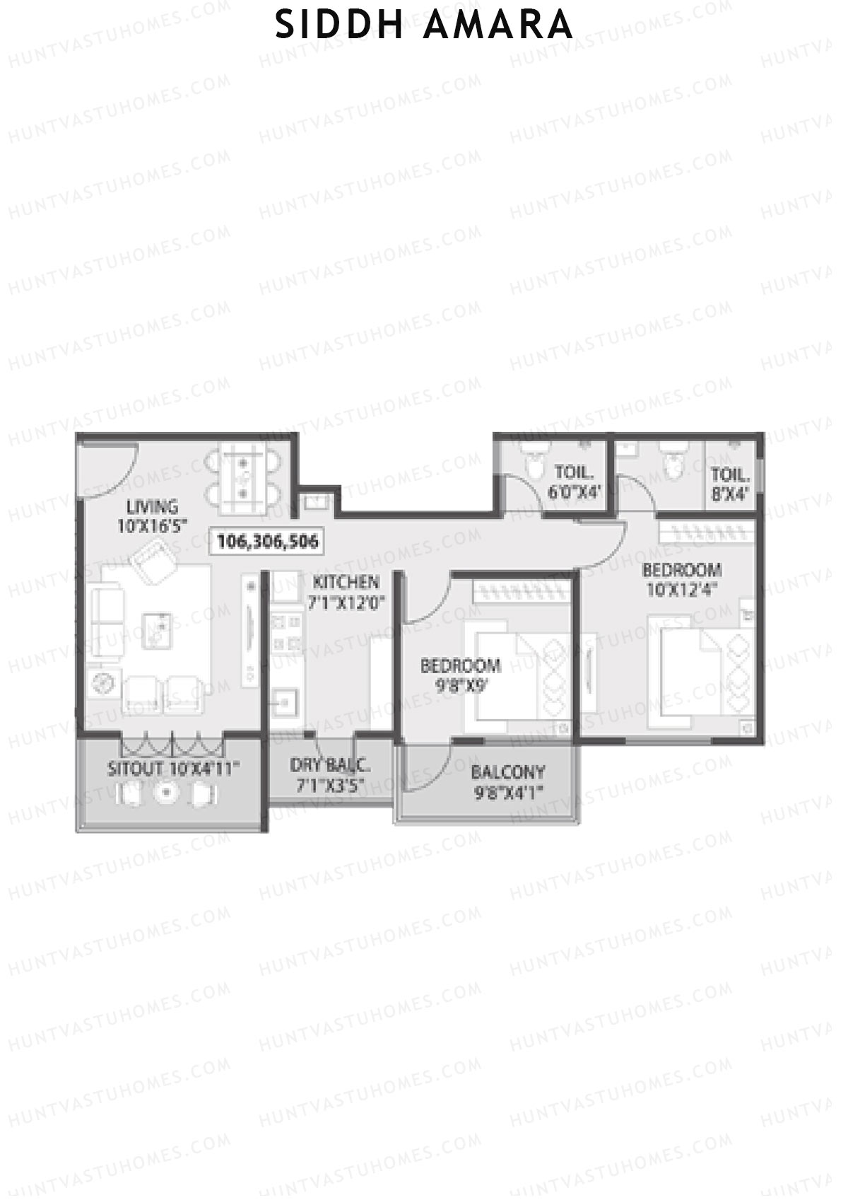 Siddh Amara Tower B Unit 6 Floor Plan