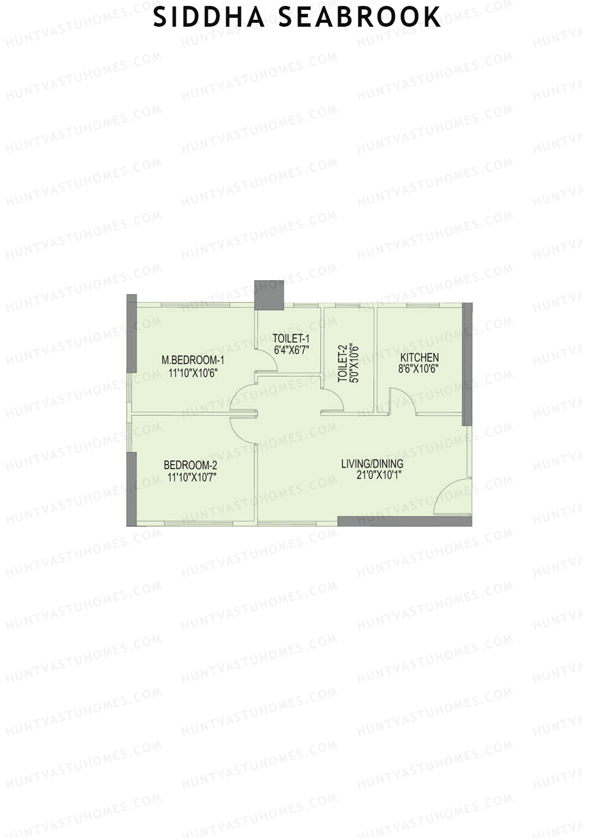 Siddha Seabrook Tower A Unit 1 Floor Plan
