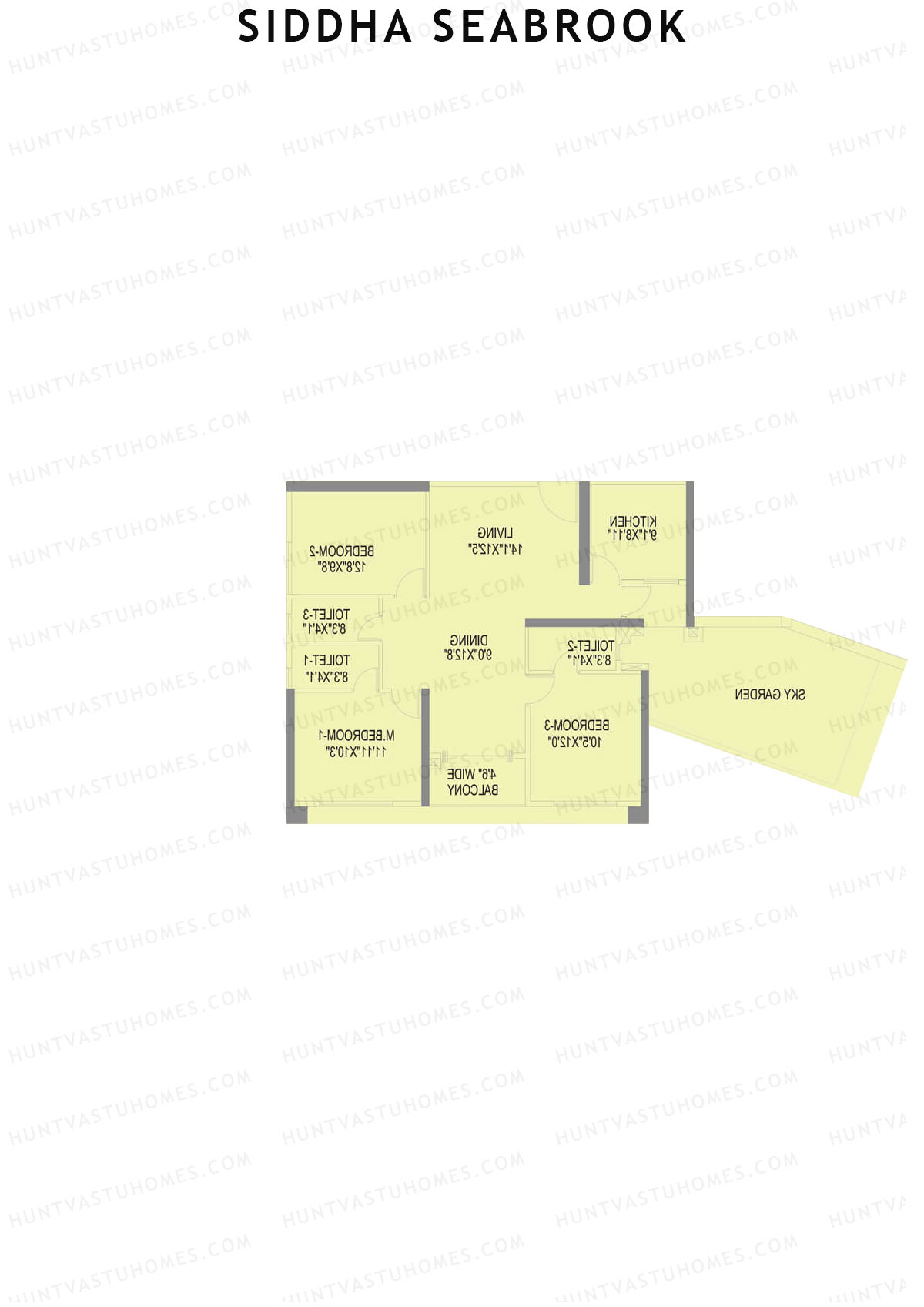 Siddha Seabrook Tower A Unit 2 Floor Plan