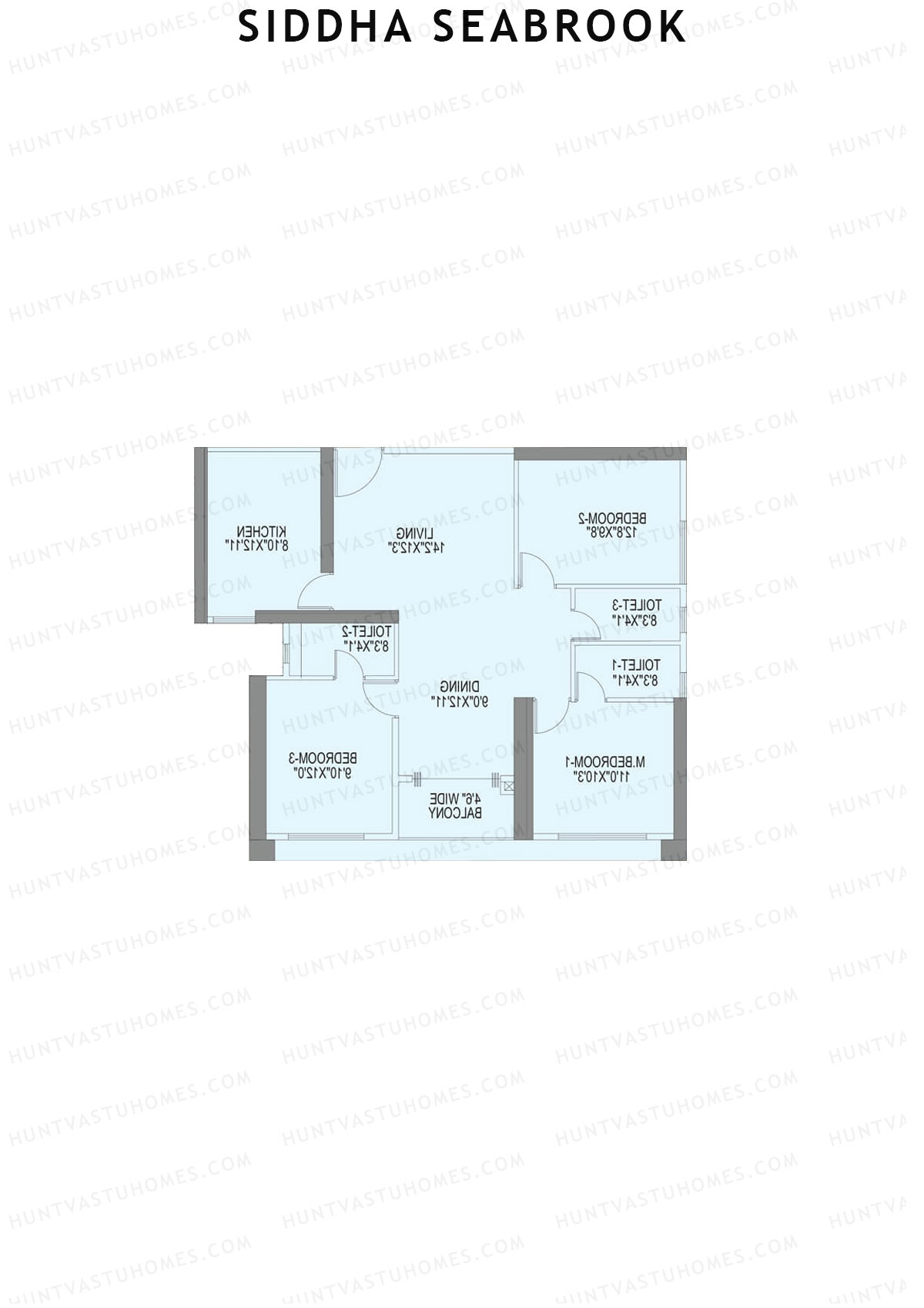 Siddha Seabrook Tower A Unit 6 Floor Plan