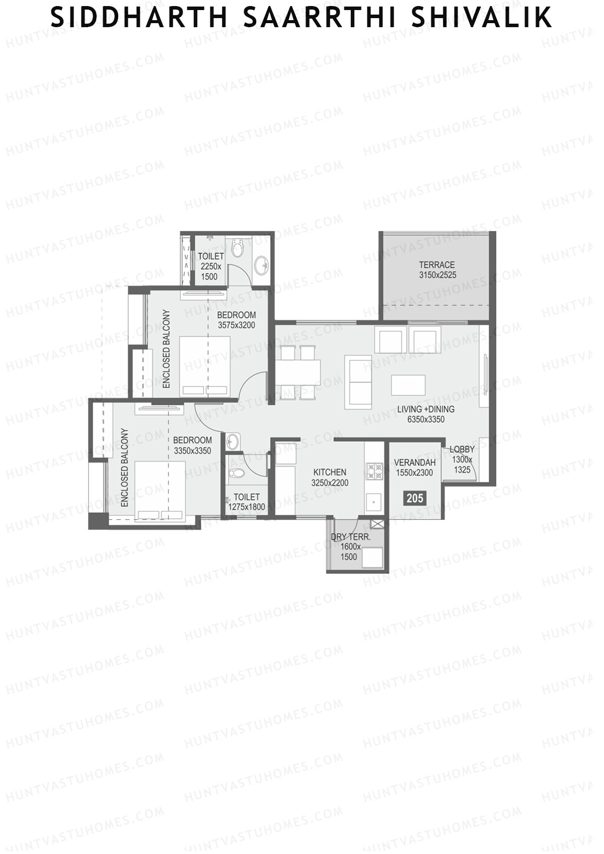 Siddharth Saarrthi Shivalik Tower 1 Unit 5 Floor Plan