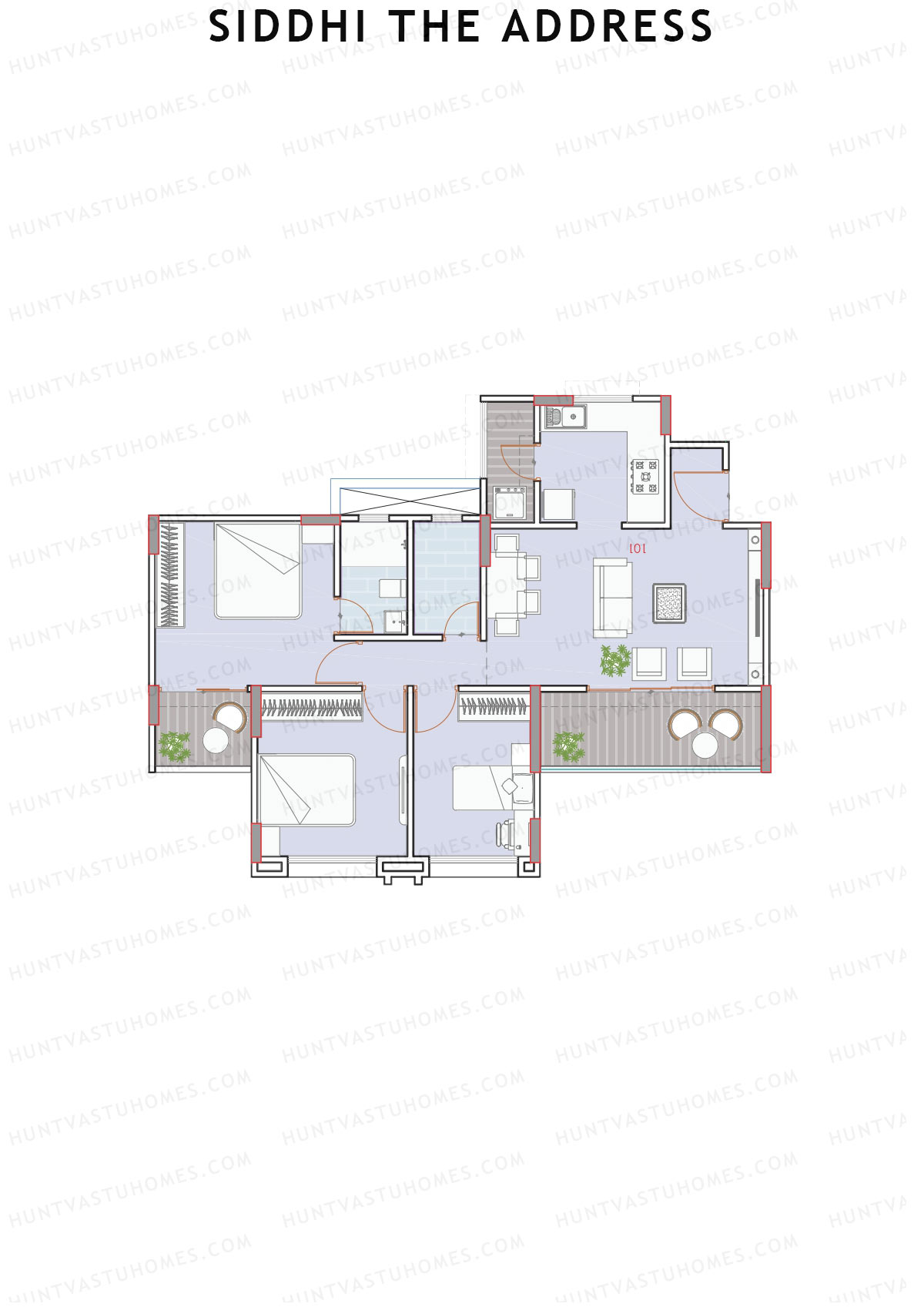 Siddhi The Address Wing J Unit 5 Floor Plan