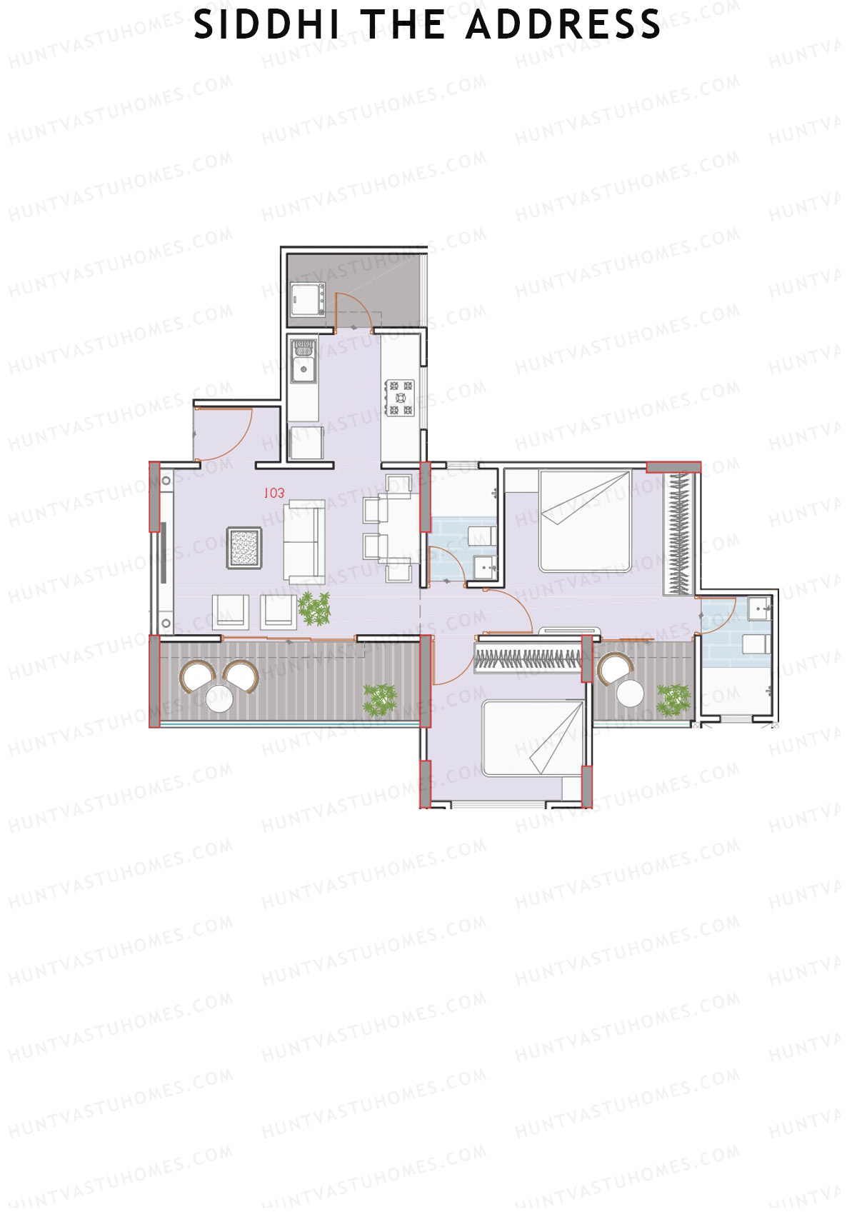 Siddhi The Address Wing J Unit 6 Floor Plan