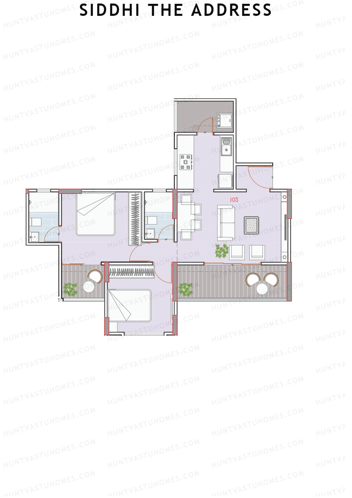 Siddhi The Address Wing J Unit 7 Floor Plan