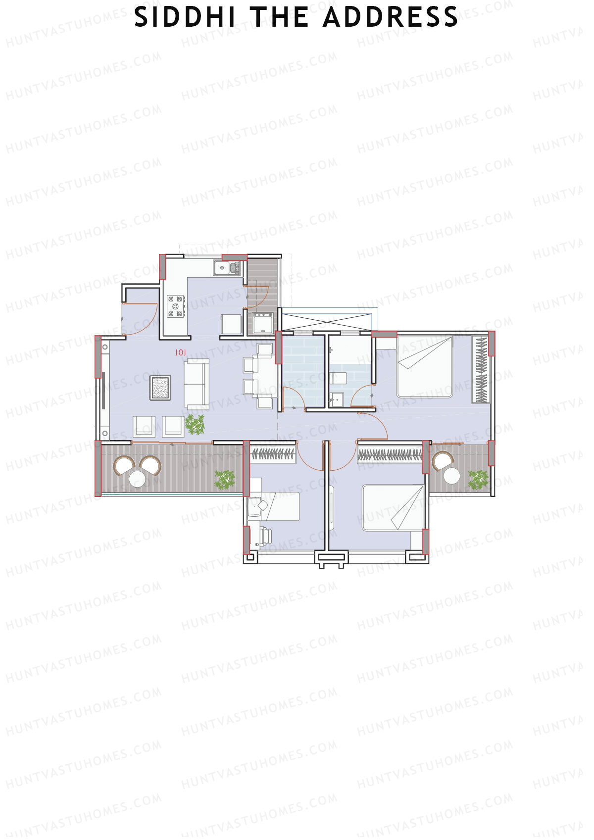 Siddhi The Address Wing J Unit 8 Floor Plan