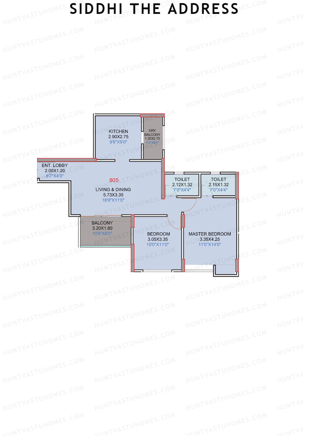 Siddhi The Address Wing K Unit 5 Floor Plan