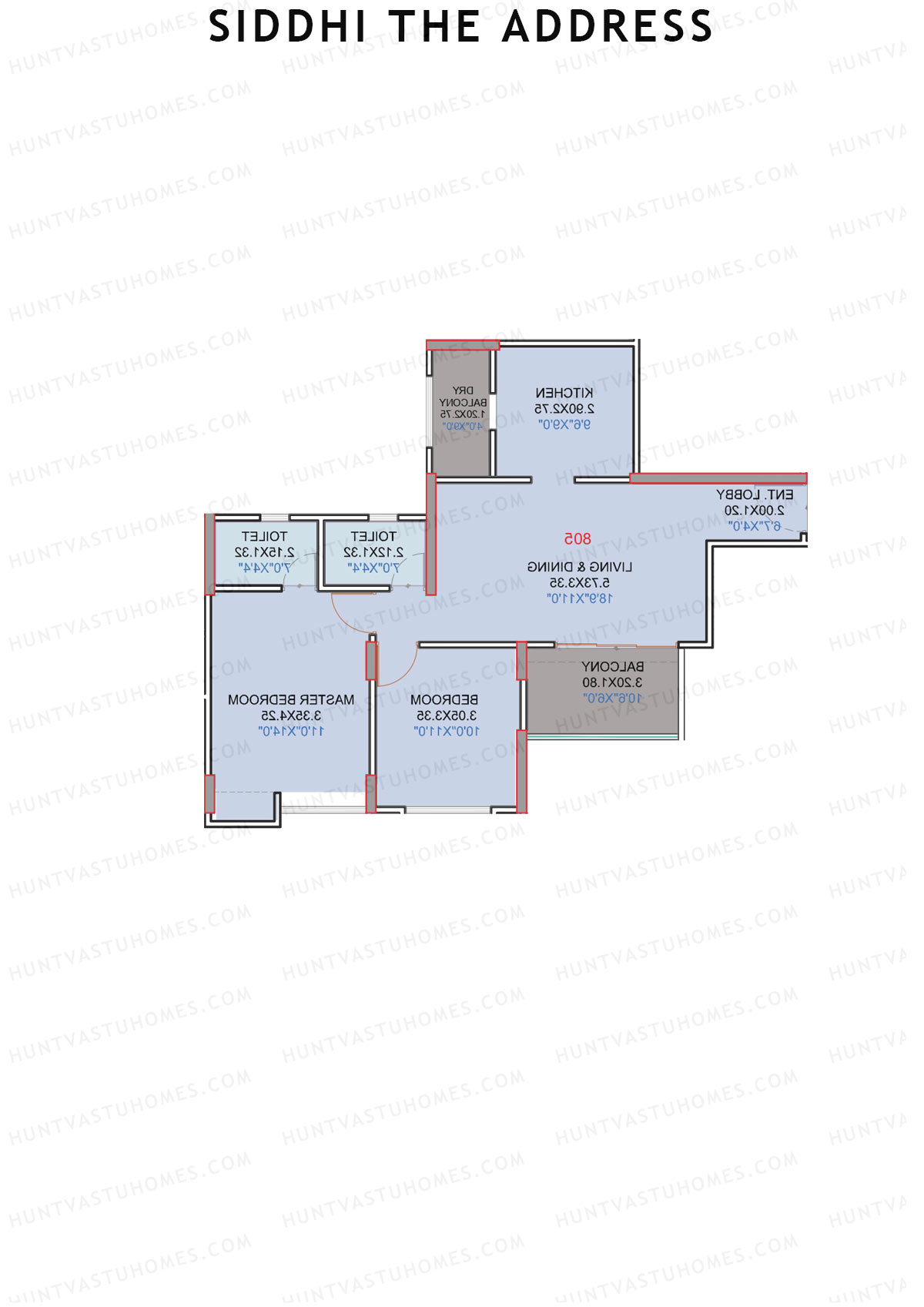 Siddhi The Address Wing K Unit 6 Floor Plan