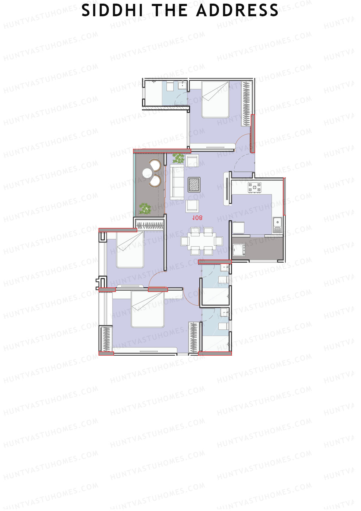 Siddhi The Address Wing K Unit 7 Floor Plan