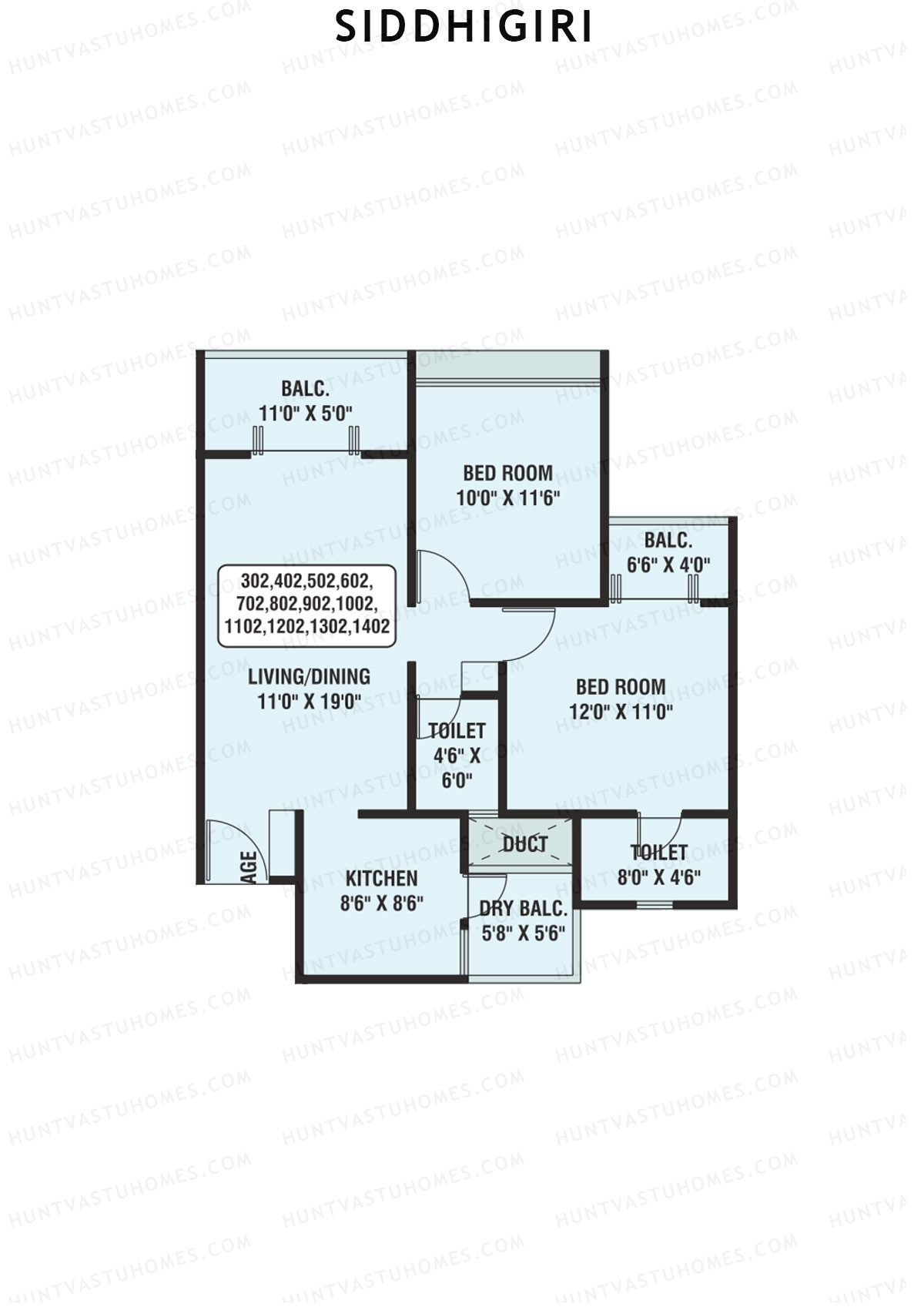 Siddhigiri Block A Unit 2 Floor Plan