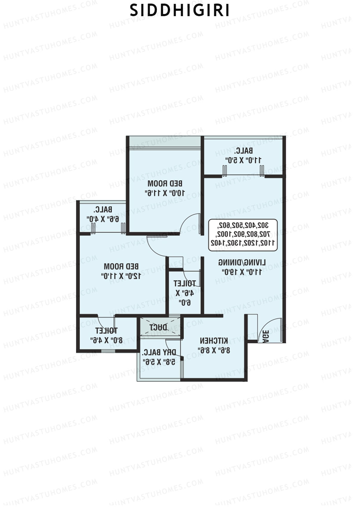 Siddhigiri Block A Unit 3 Floor Plan