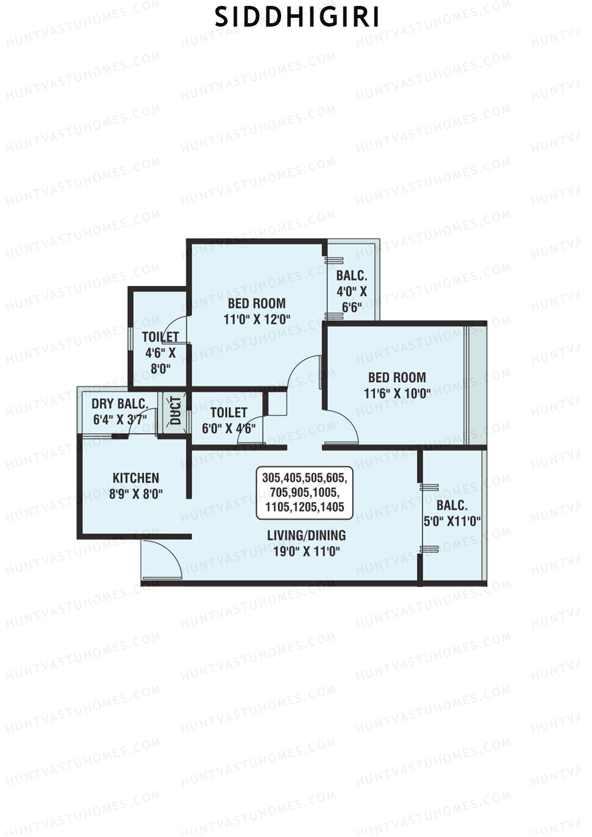 Siddhigiri Block A Unit 5 Floor Plan