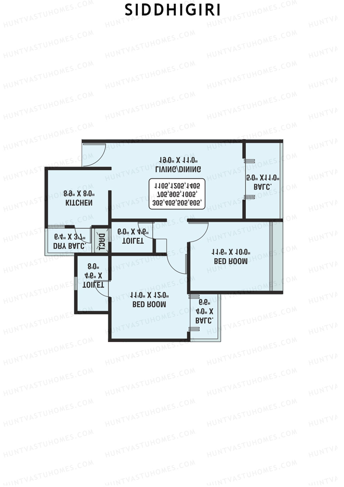 Siddhigiri Block A Unit 6 Floor Plan