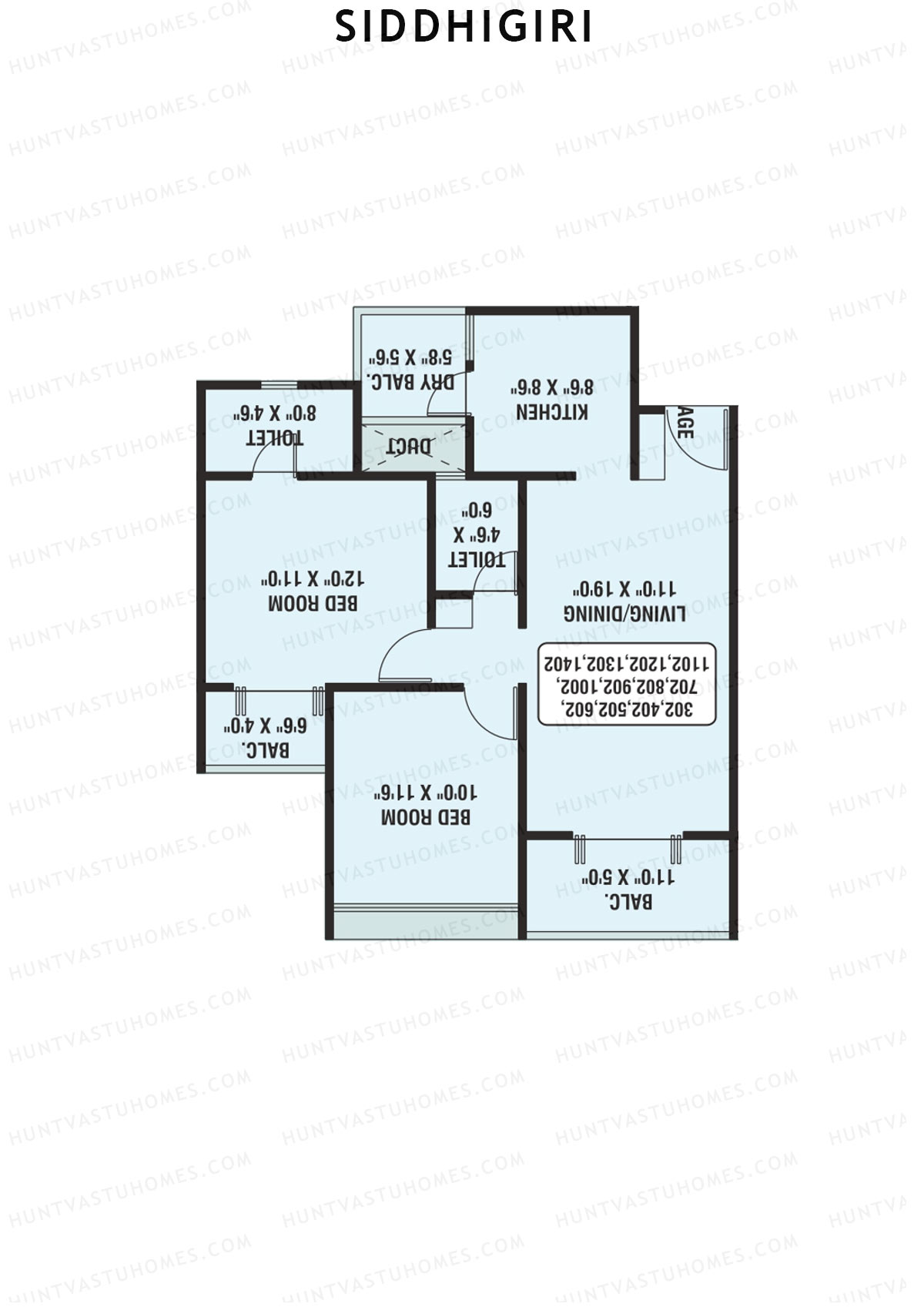 Siddhigiri Block A Unit 8 Floor Plan