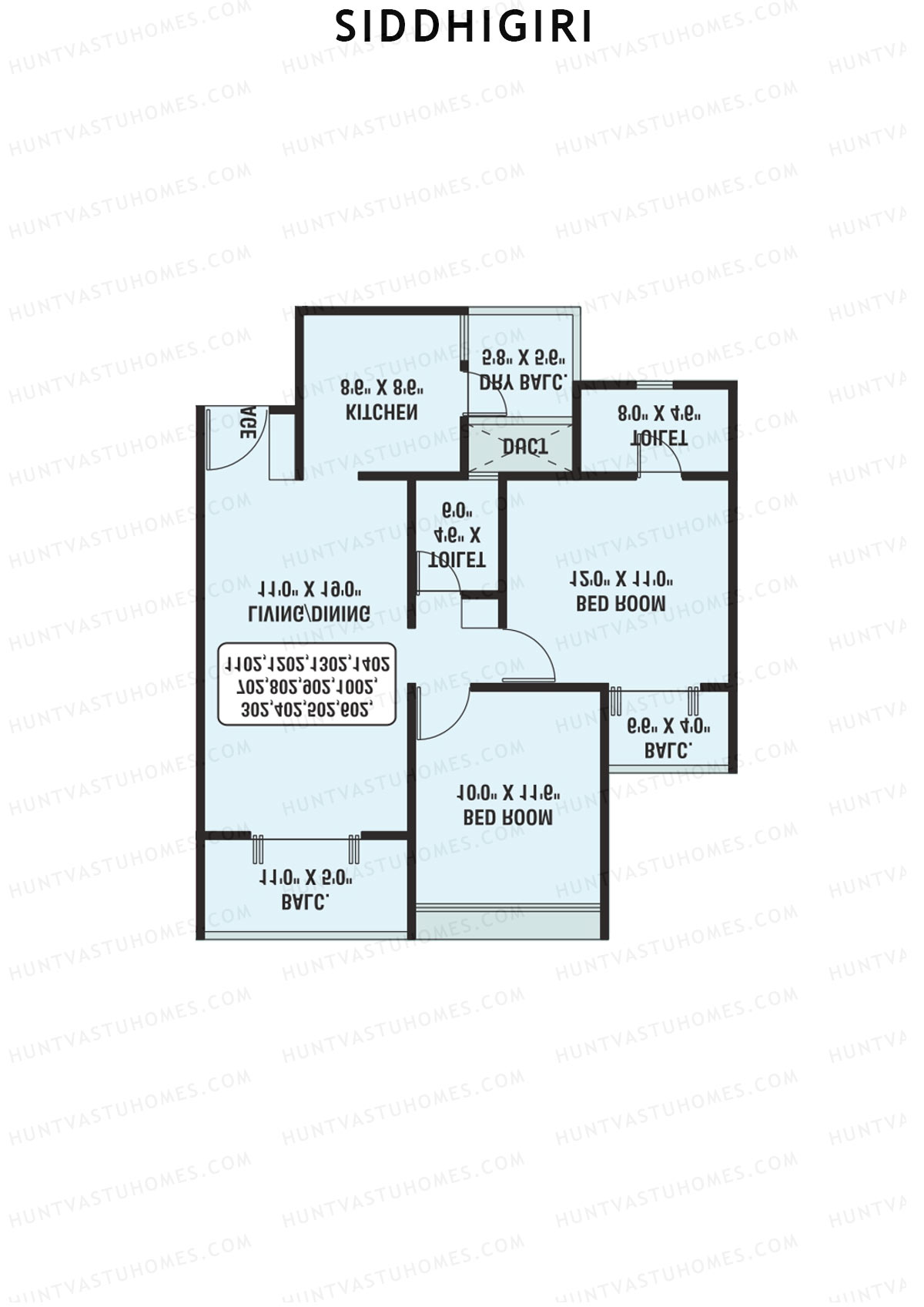 Siddhigiri Block A Unit 9 Floor Plan