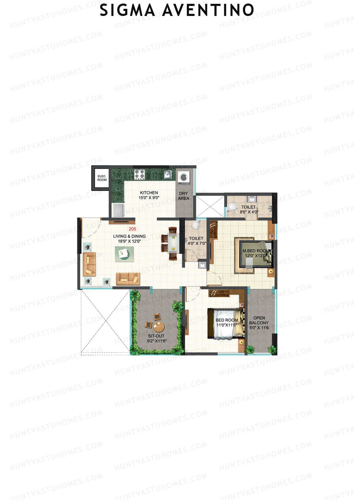 Sigma Aventino Tower A Unit 5 Floor Plan