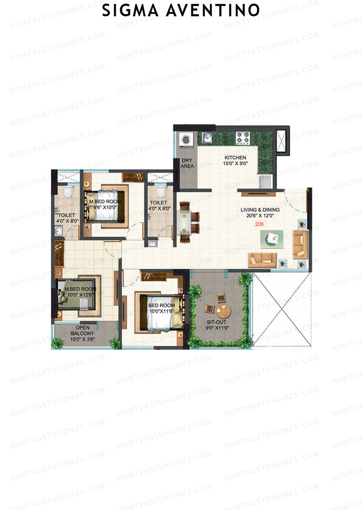 Sigma Aventino Tower A Unit 8 Floor Plan
