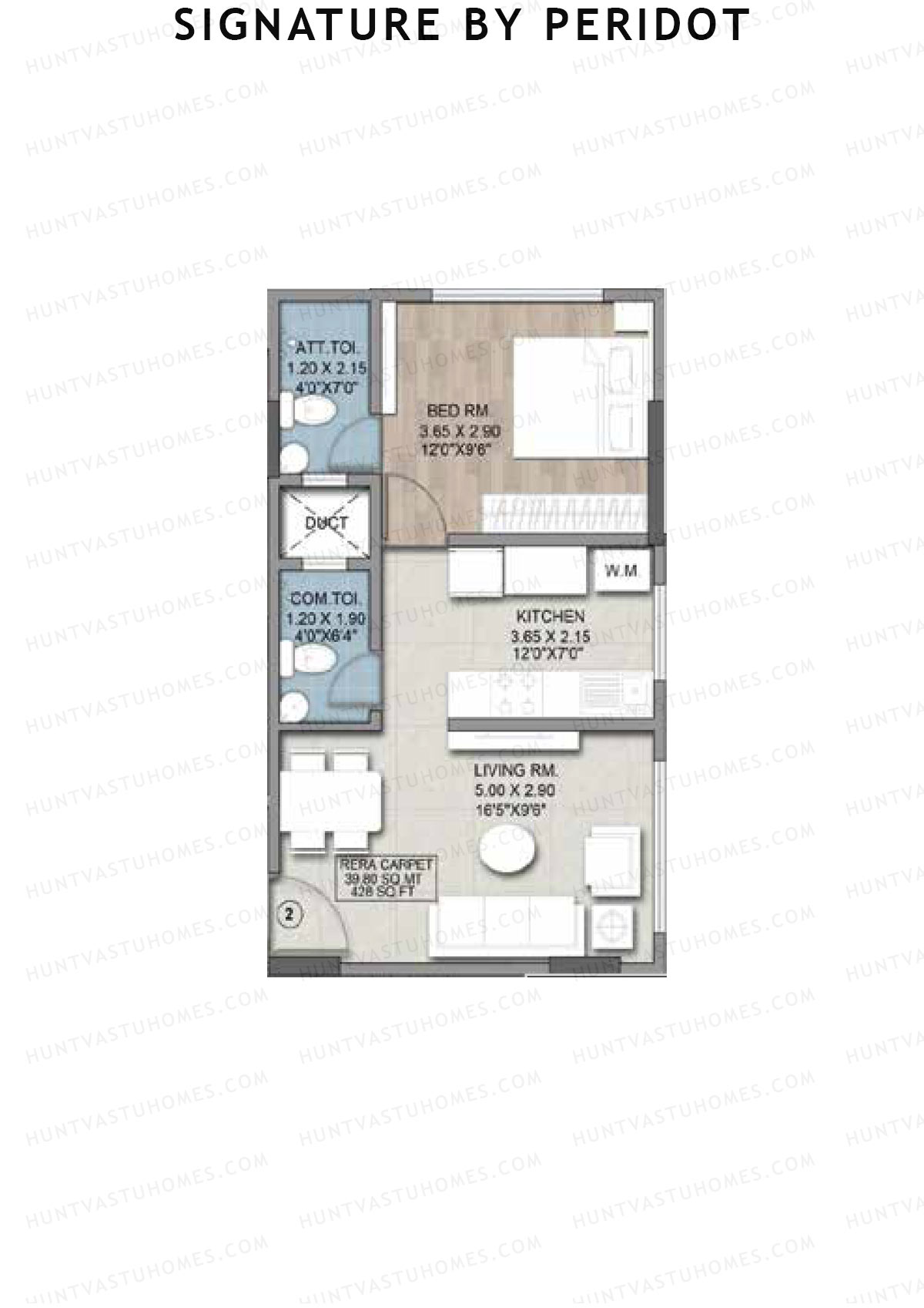 Signature by Peridot Tower A Unit 2 Floor Plan