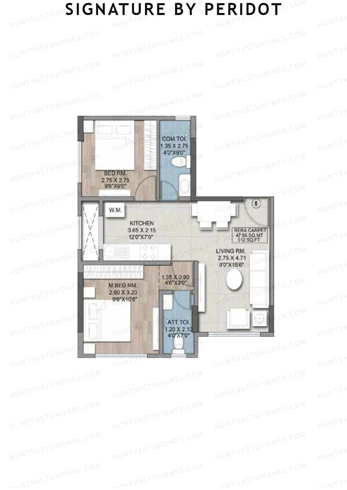 Signature by Peridot Tower A Unit 5 Floor Plan