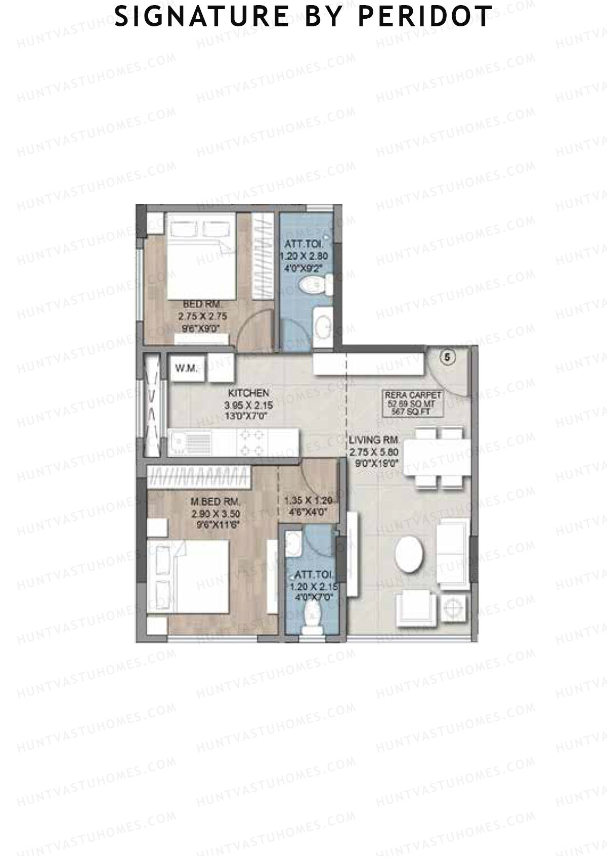 Signature by Peridot Tower A Unit 5 Floor Plan