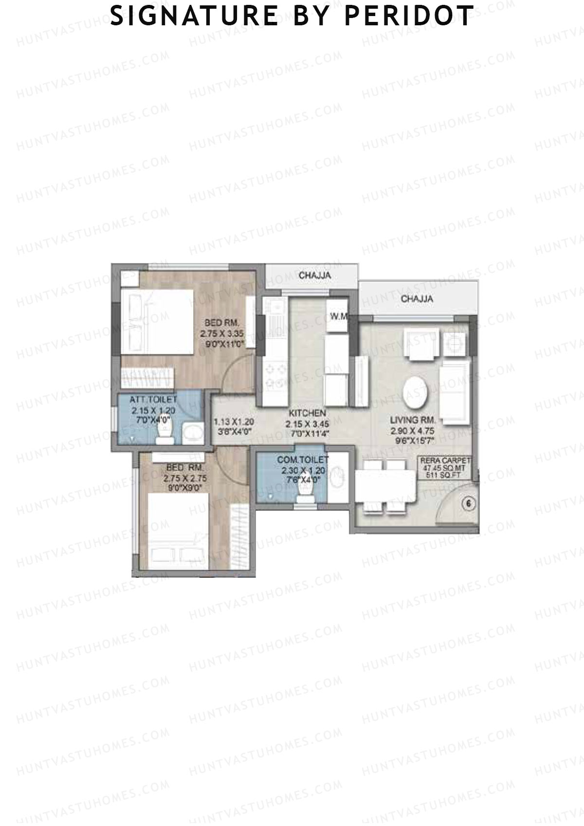 Signature by Peridot Tower A Unit 6 Floor Plan