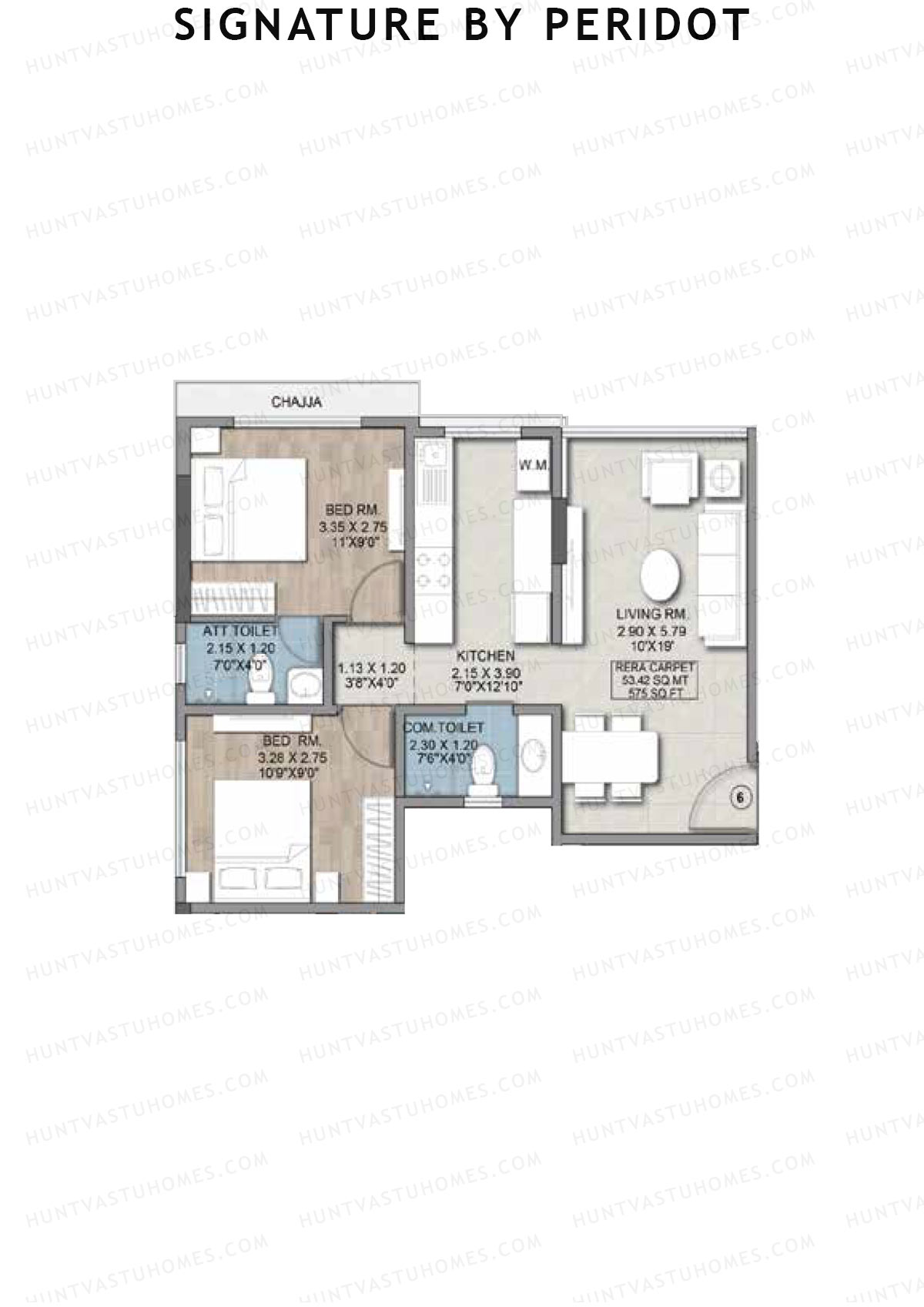 Signature by Peridot Tower A Unit 6 Floor Plan