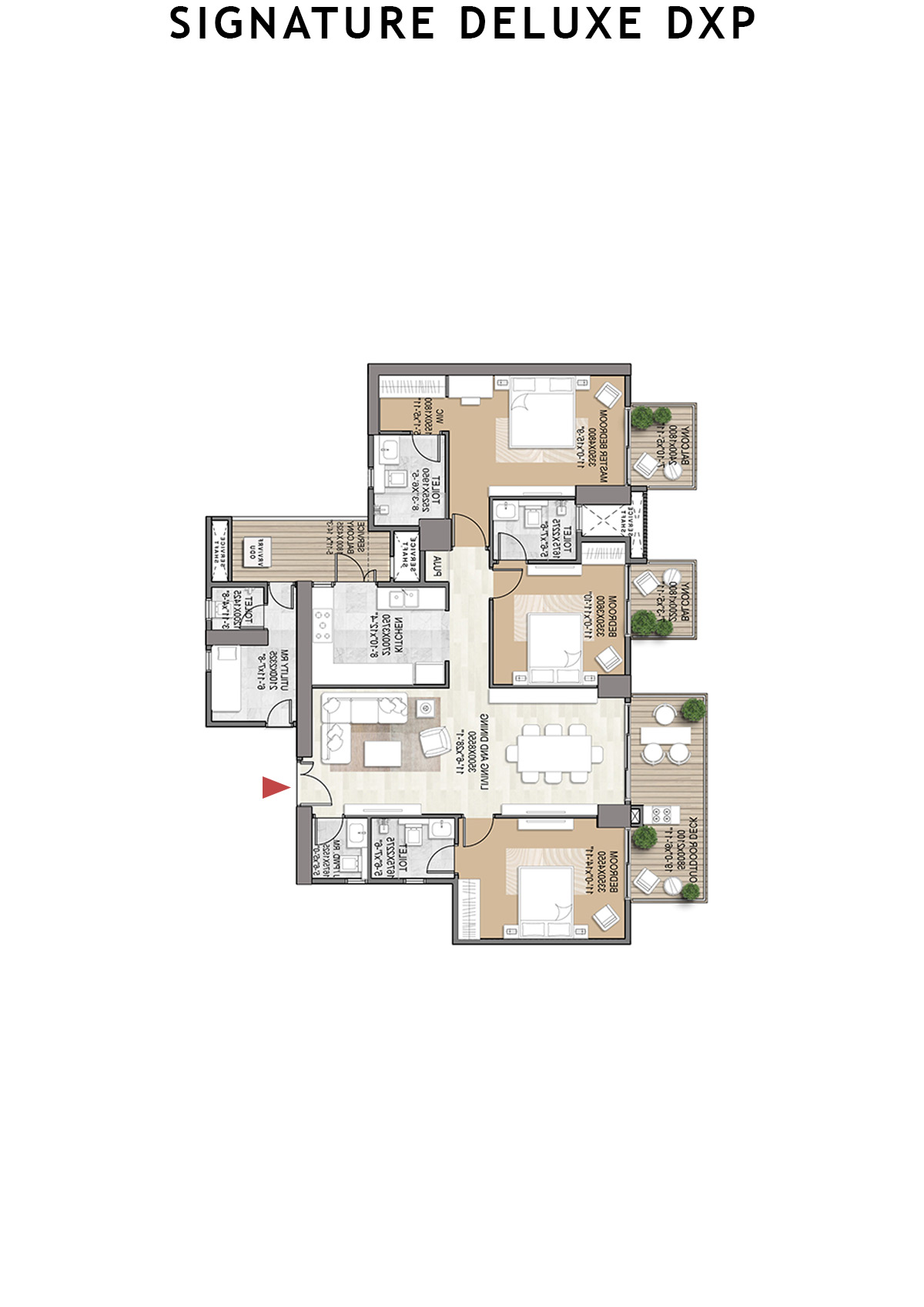 Signature Deluxe DXP Tower 1 Unit 203 Floor Plan