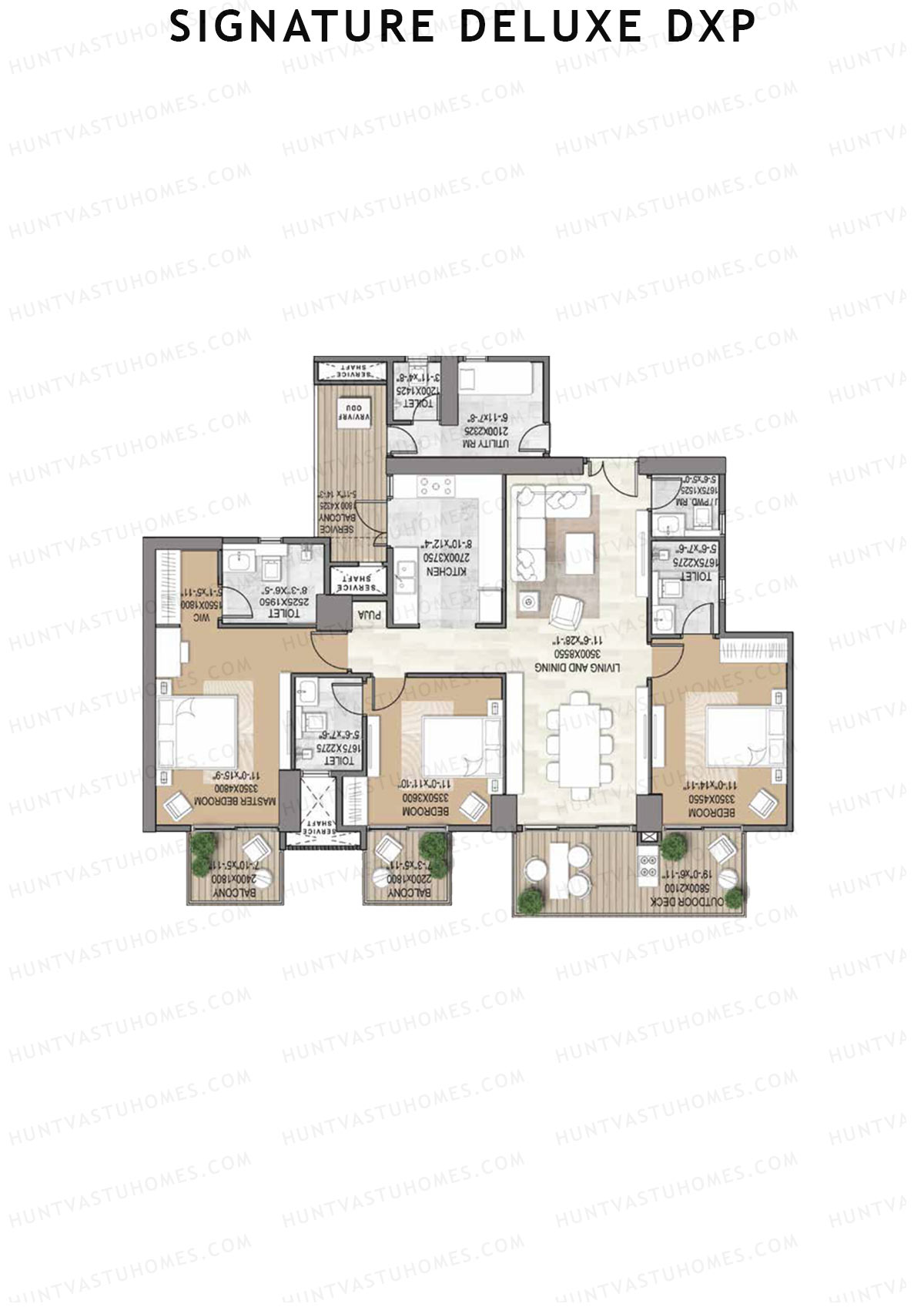 Signature Deluxe DXP Tower 1 Unit 2 Floor Plan