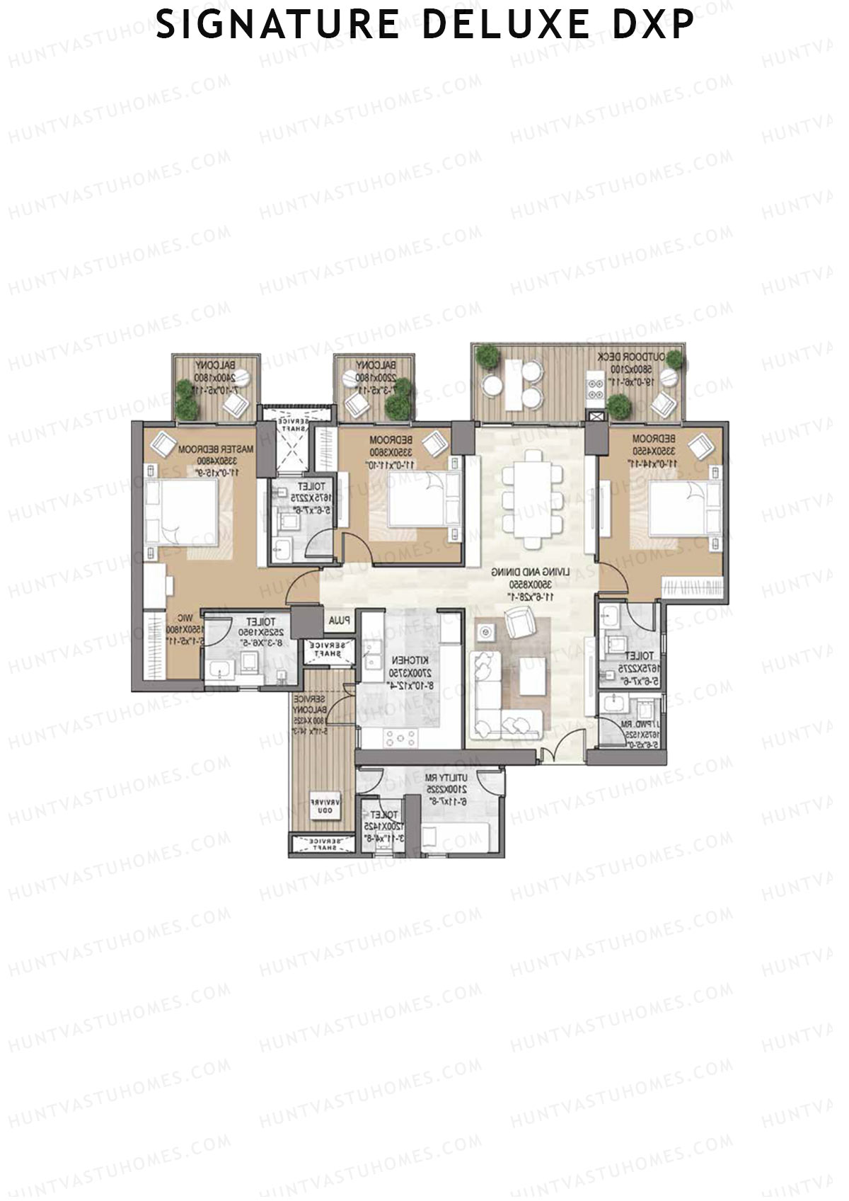 Signature Deluxe DXP Tower 1 Unit 3 Floor Plan