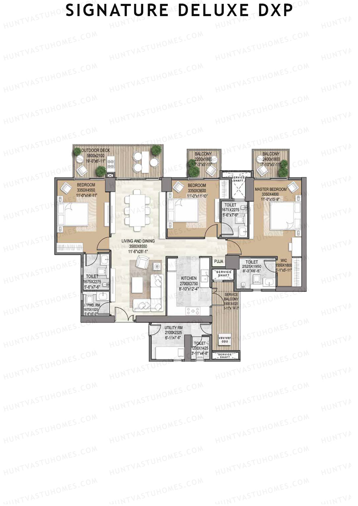 Signature Deluxe DXP Tower 1 Unit 4 Floor Plan