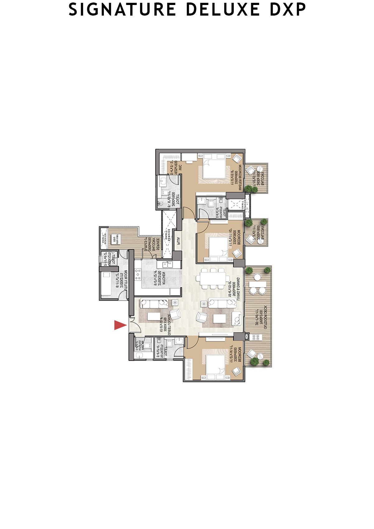 Signature Deluxe DXP Tower 2 Unit 204 Floor Plan