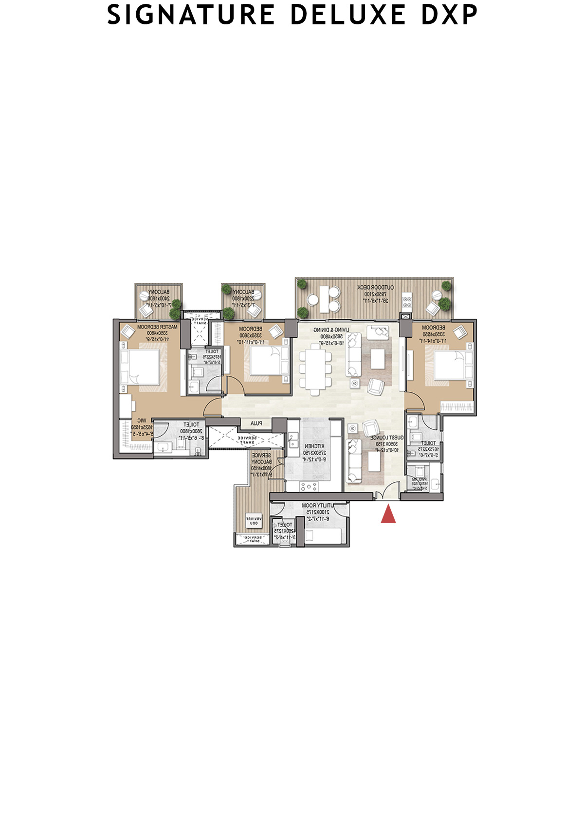 Signature Deluxe DXP Tower 3 Unit 203 Floor Plan
