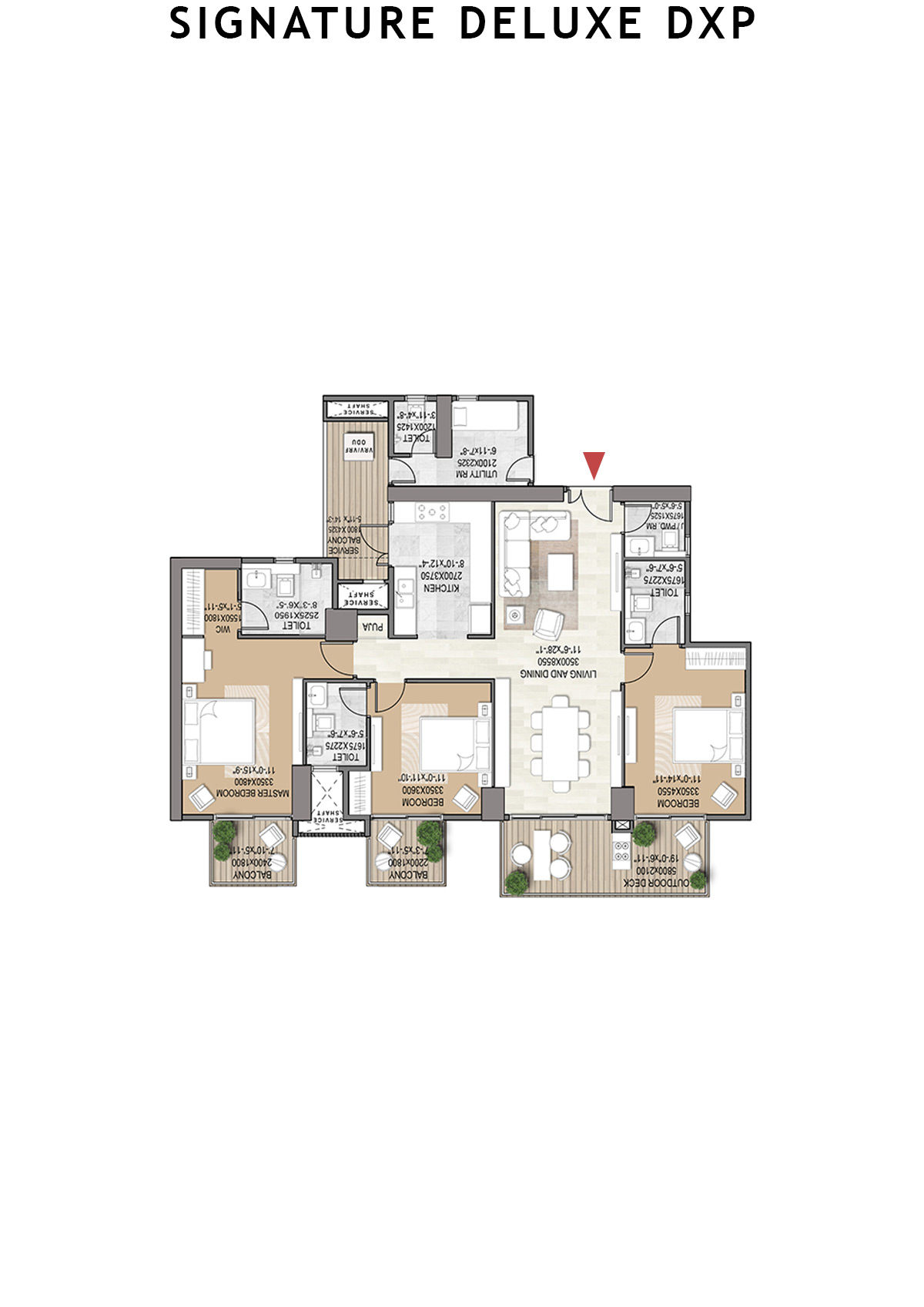 Signature Deluxe DXP Tower 4 Unit 201 Floor Plan