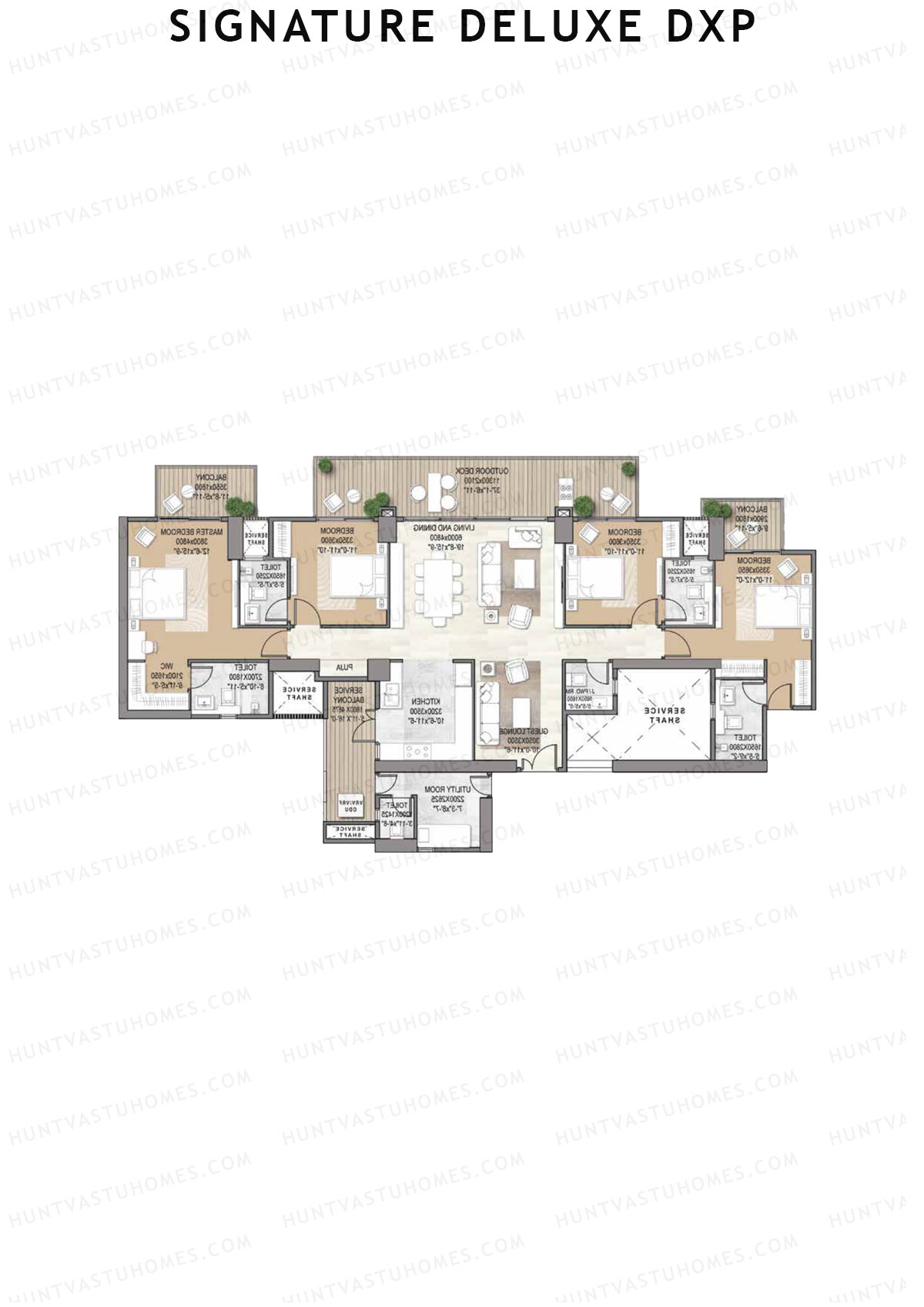 Signature Deluxe DXP Tower 5 Unit 1 Floor Plan