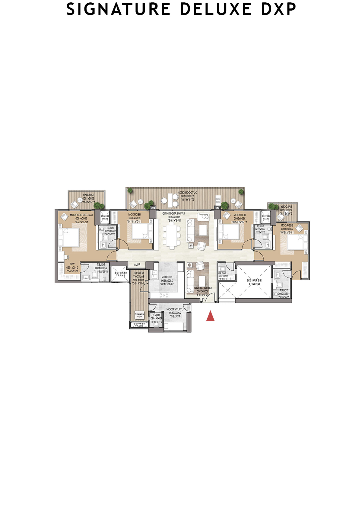 Signature Deluxe DXP Tower 5 Unit 201 Floor Plan