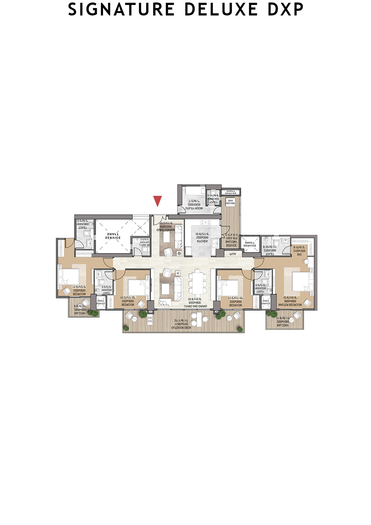 Signature Deluxe DXP Tower 5 Unit 203 Floor Plan