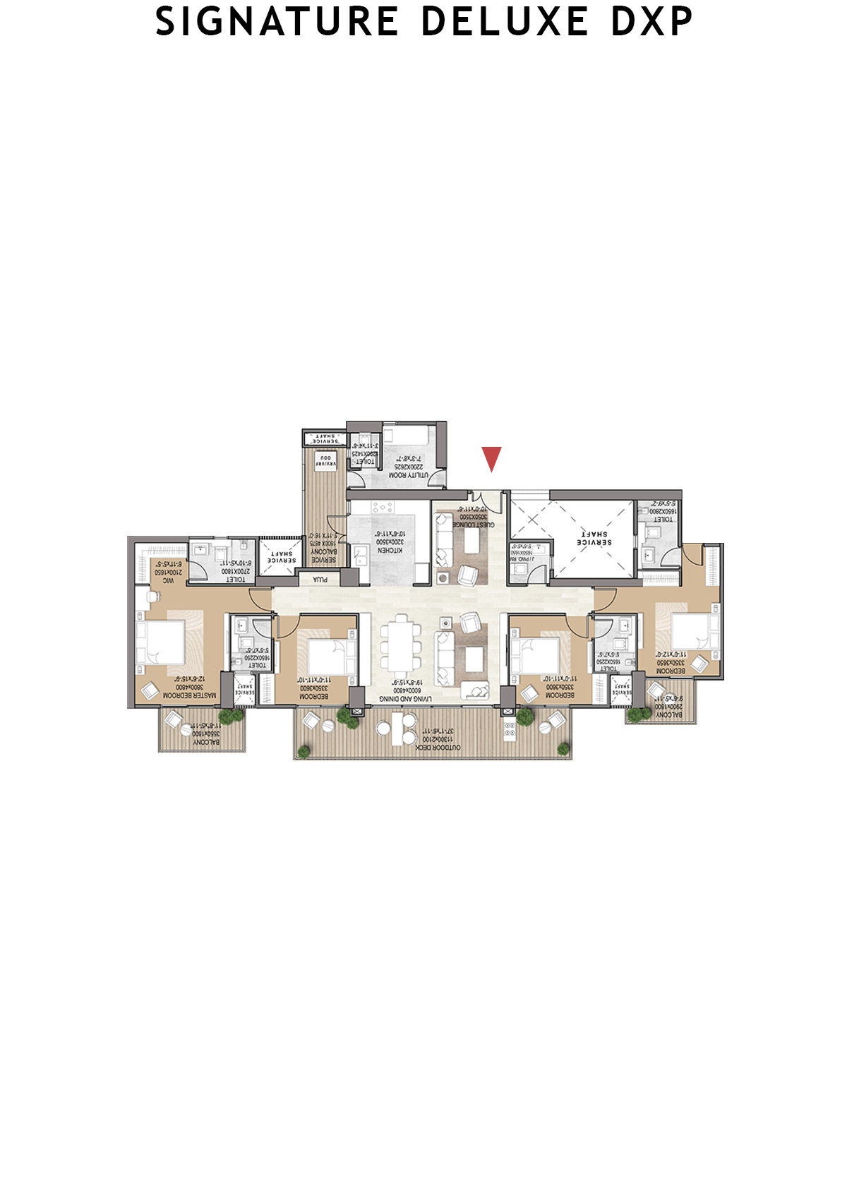 Signature Deluxe DXP Tower 5 Unit 204 Floor Plan