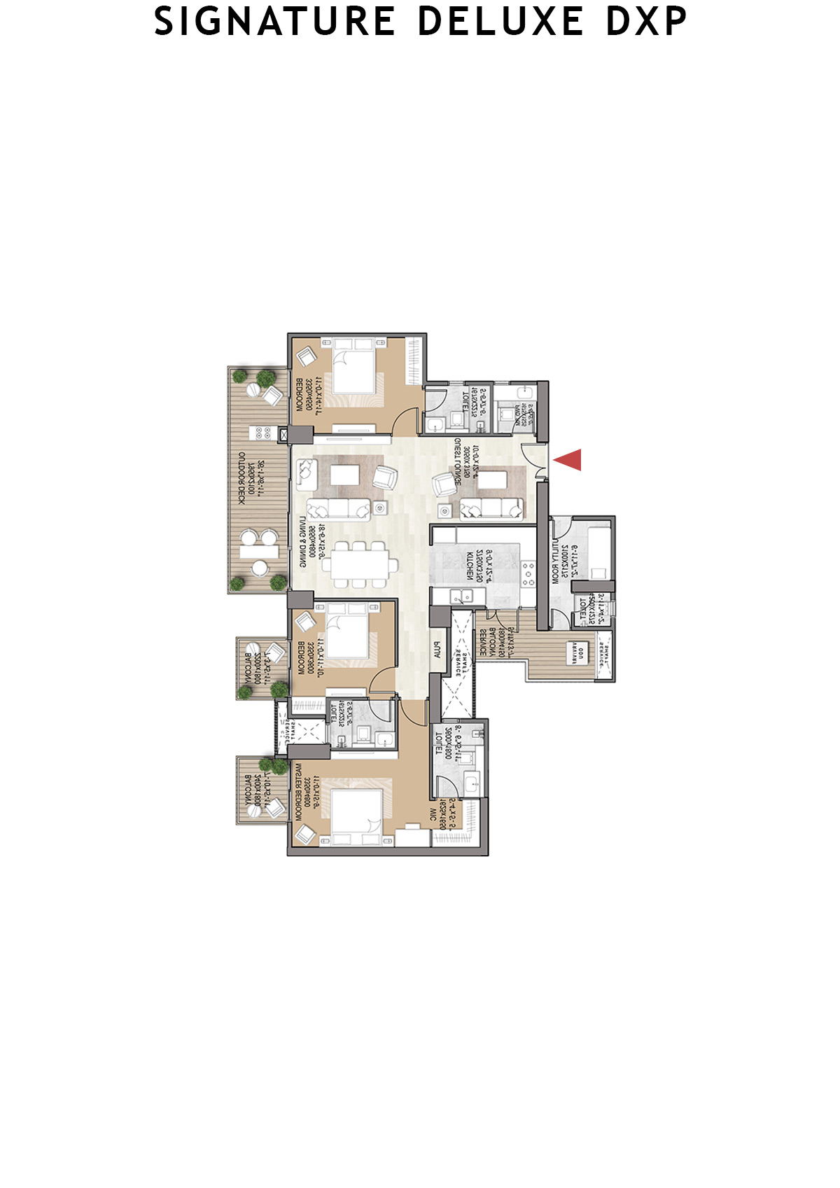 Signature Deluxe DXP Tower 7 Unit 203 Floor Plan