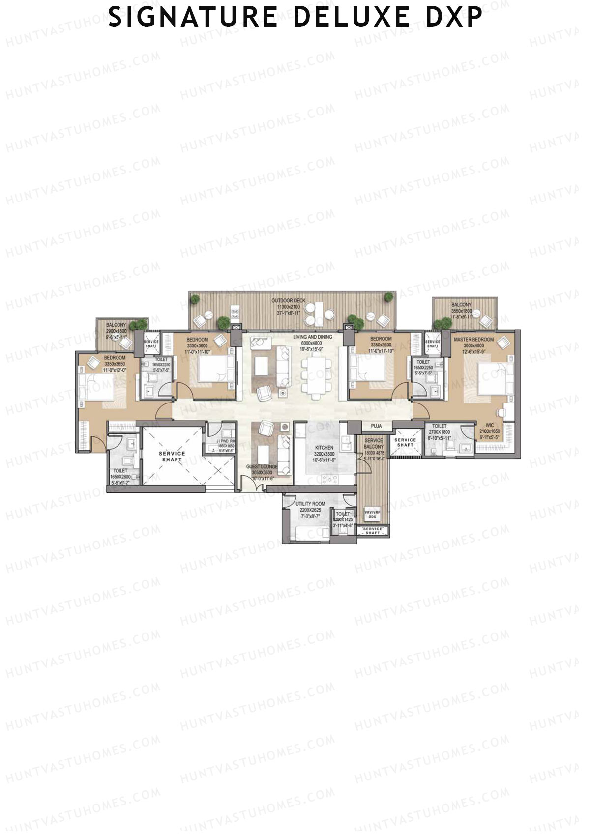 Signature Deluxe DXP Tower 8 Unit 1 Floor Plan