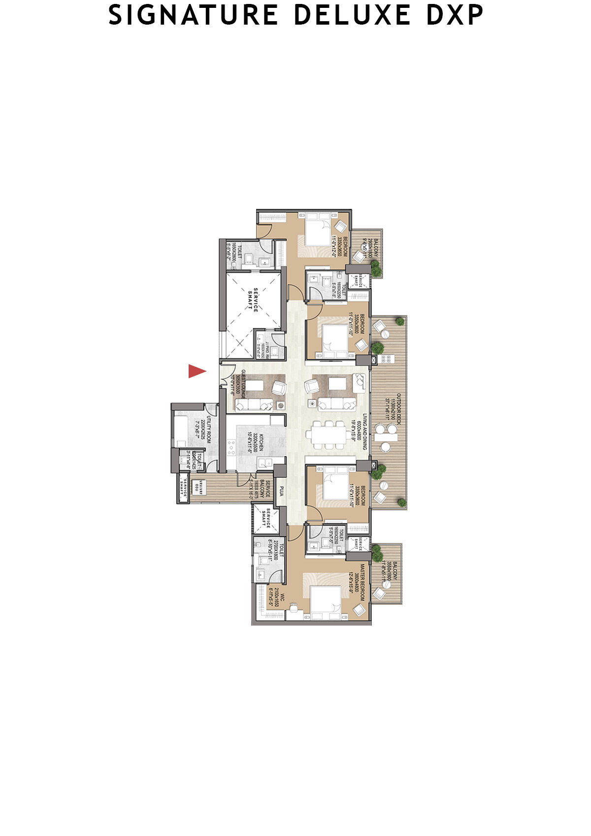 Signature Deluxe DXP Tower 8 Unit 201 Floor Plan